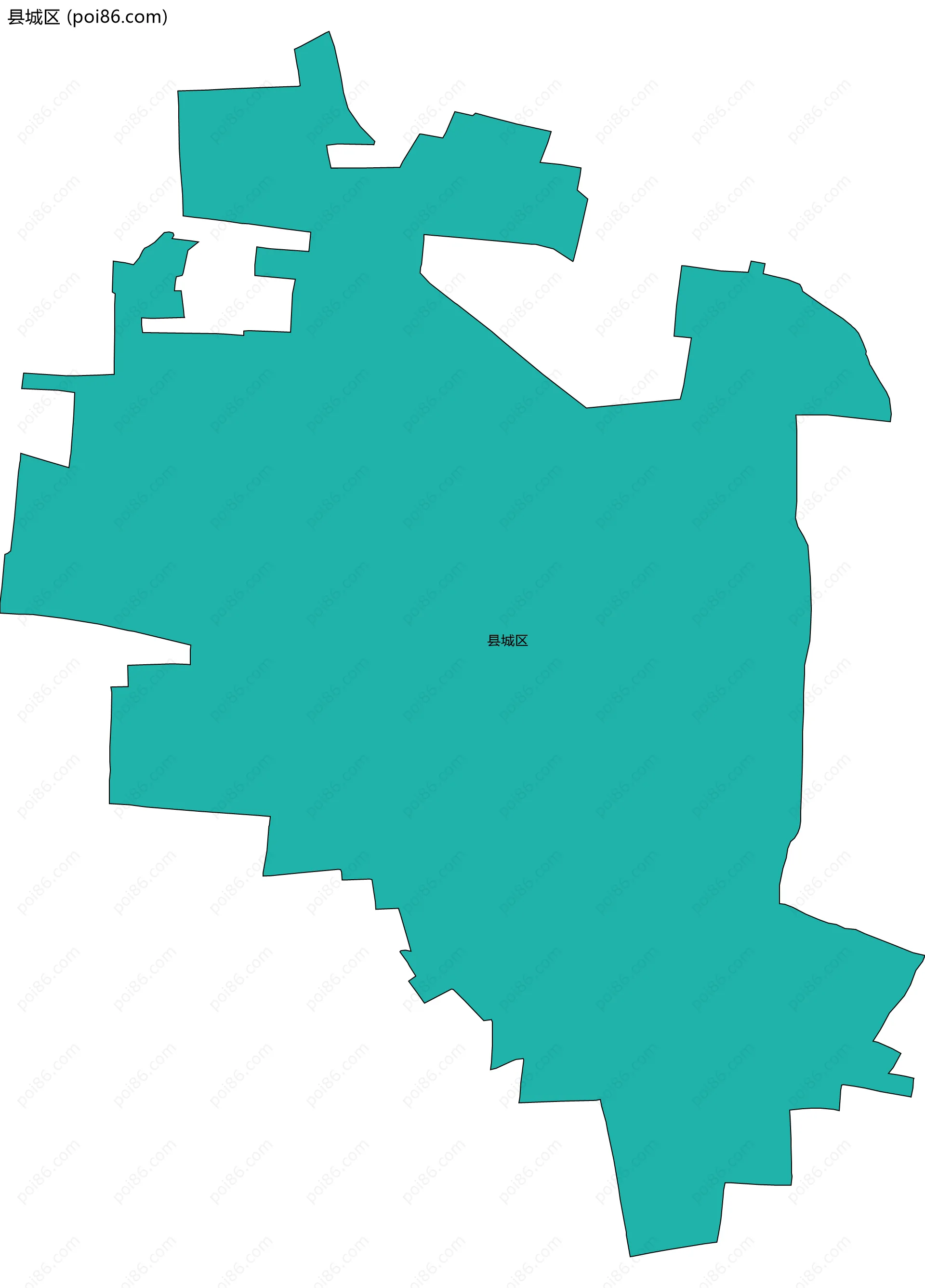 县城区边界地图