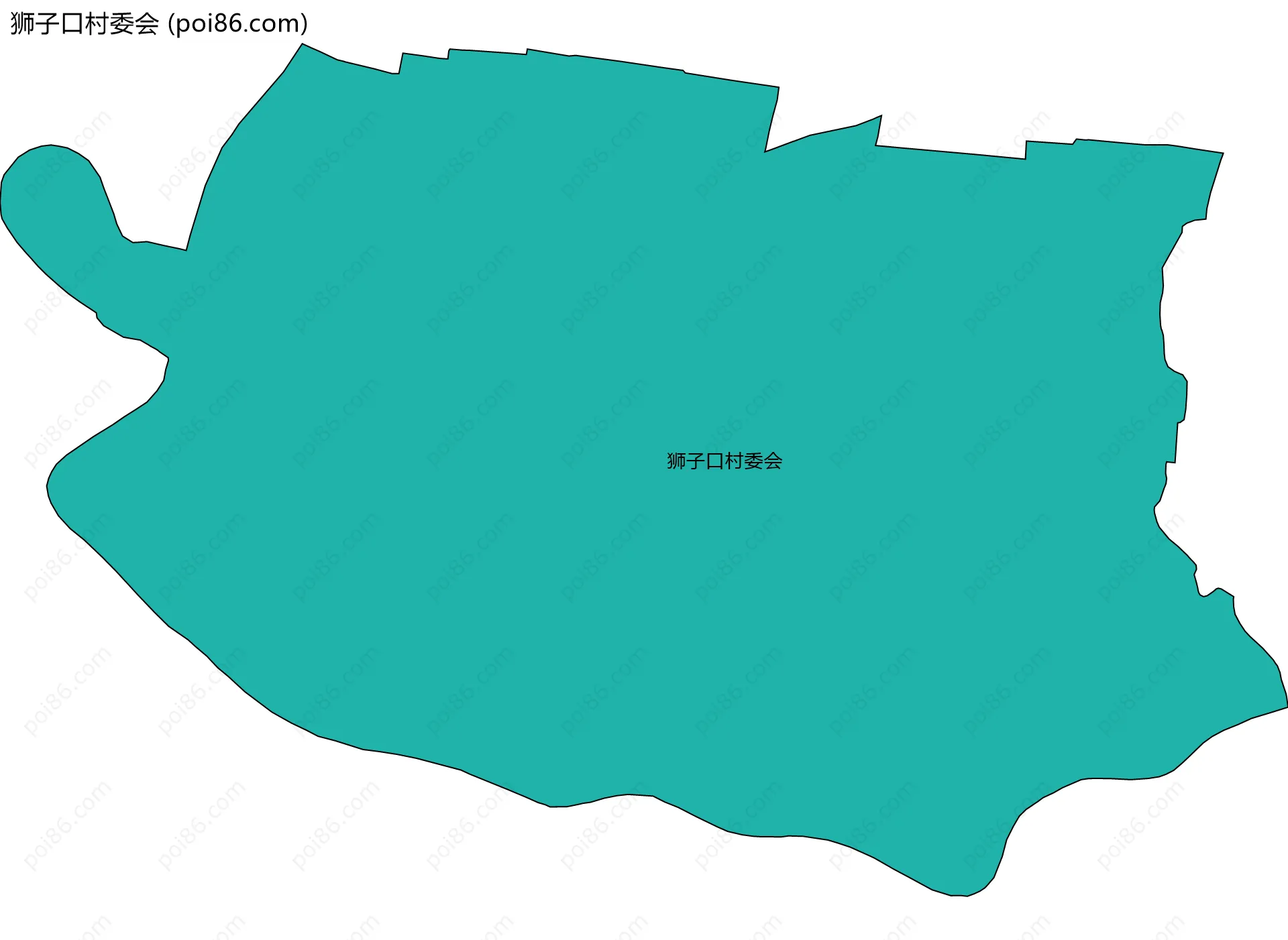 狮子口村委会边界地图