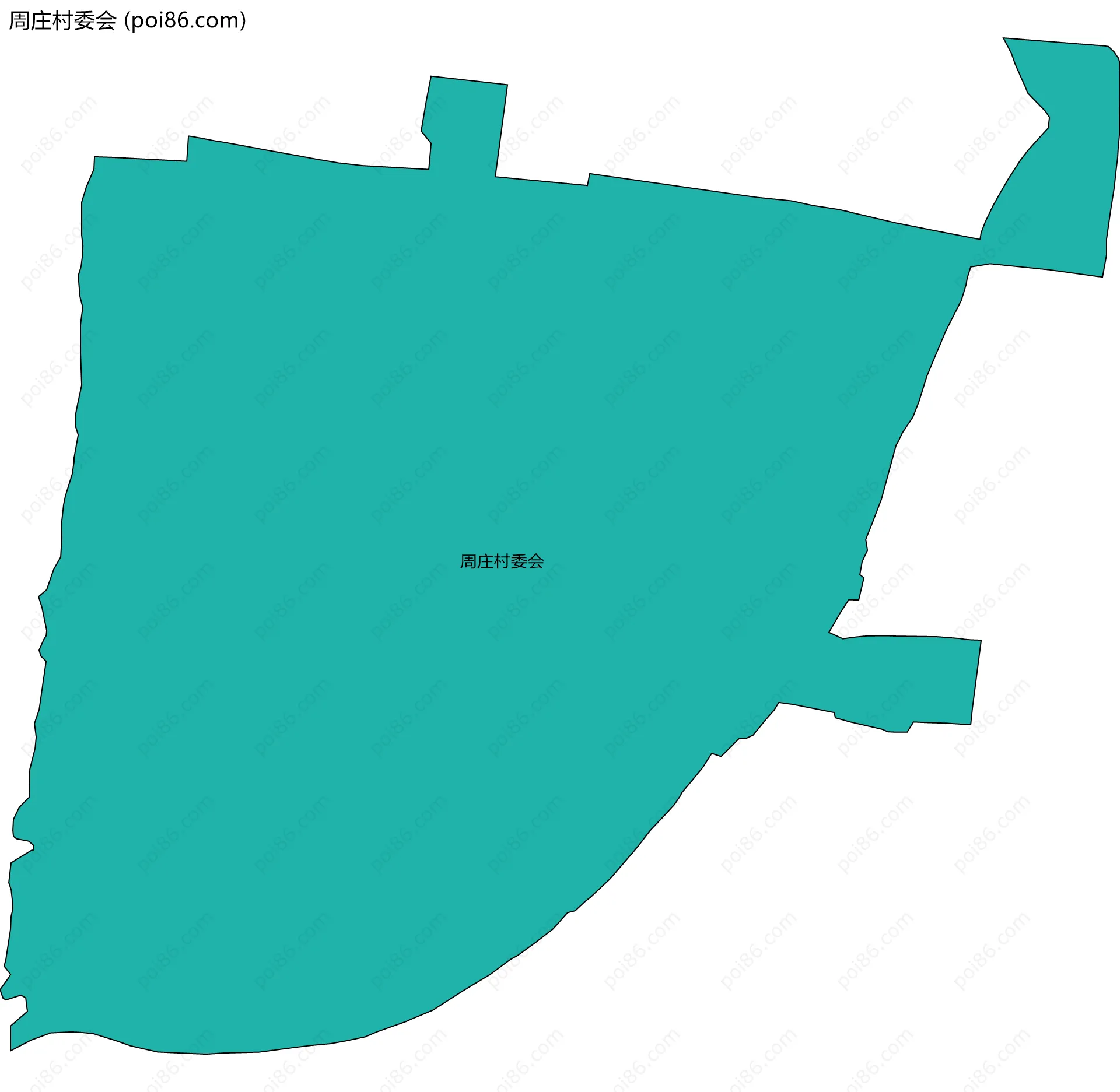 周庄村委会边界地图
