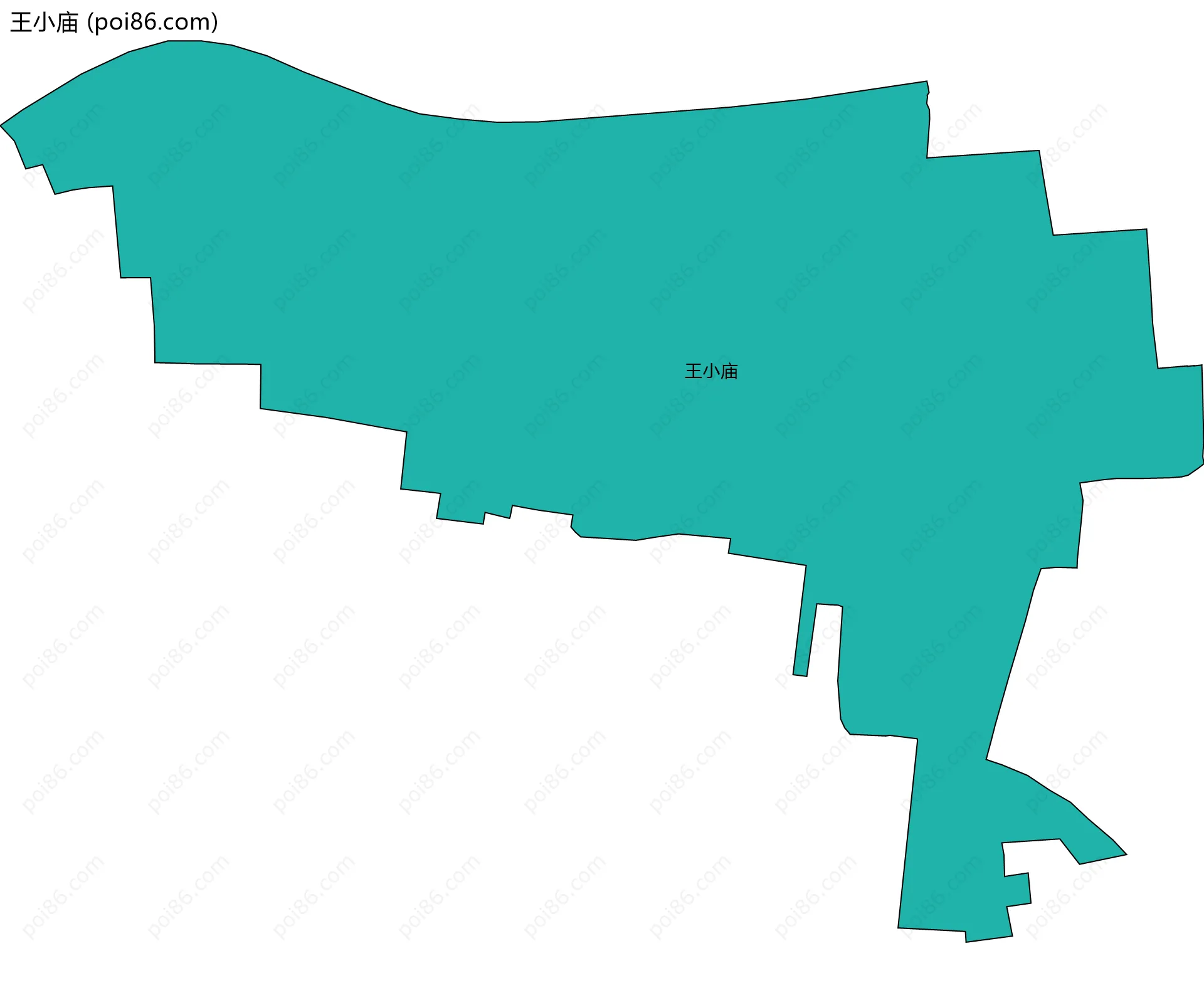 王小庙边界地图