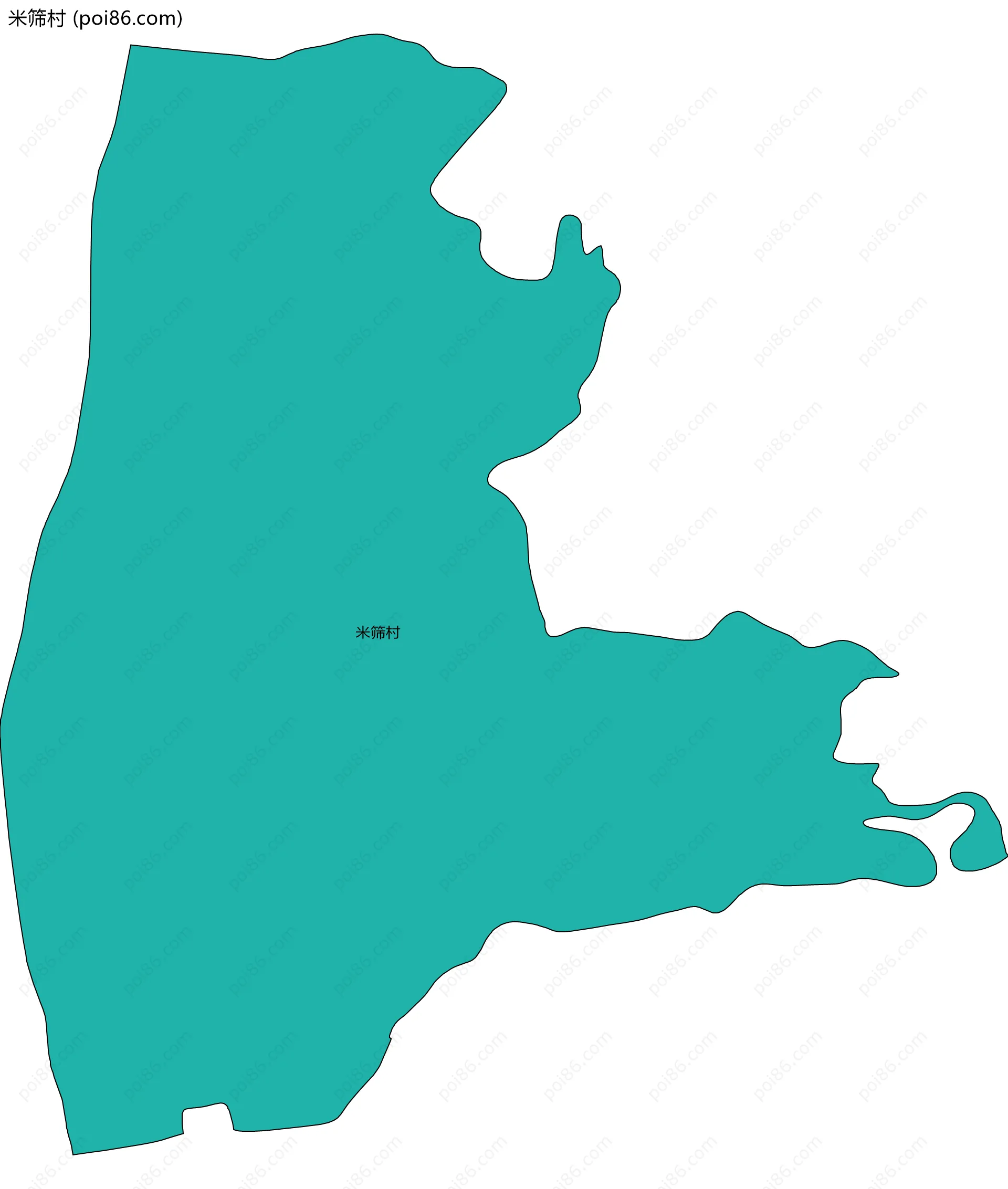 米筛村边界地图