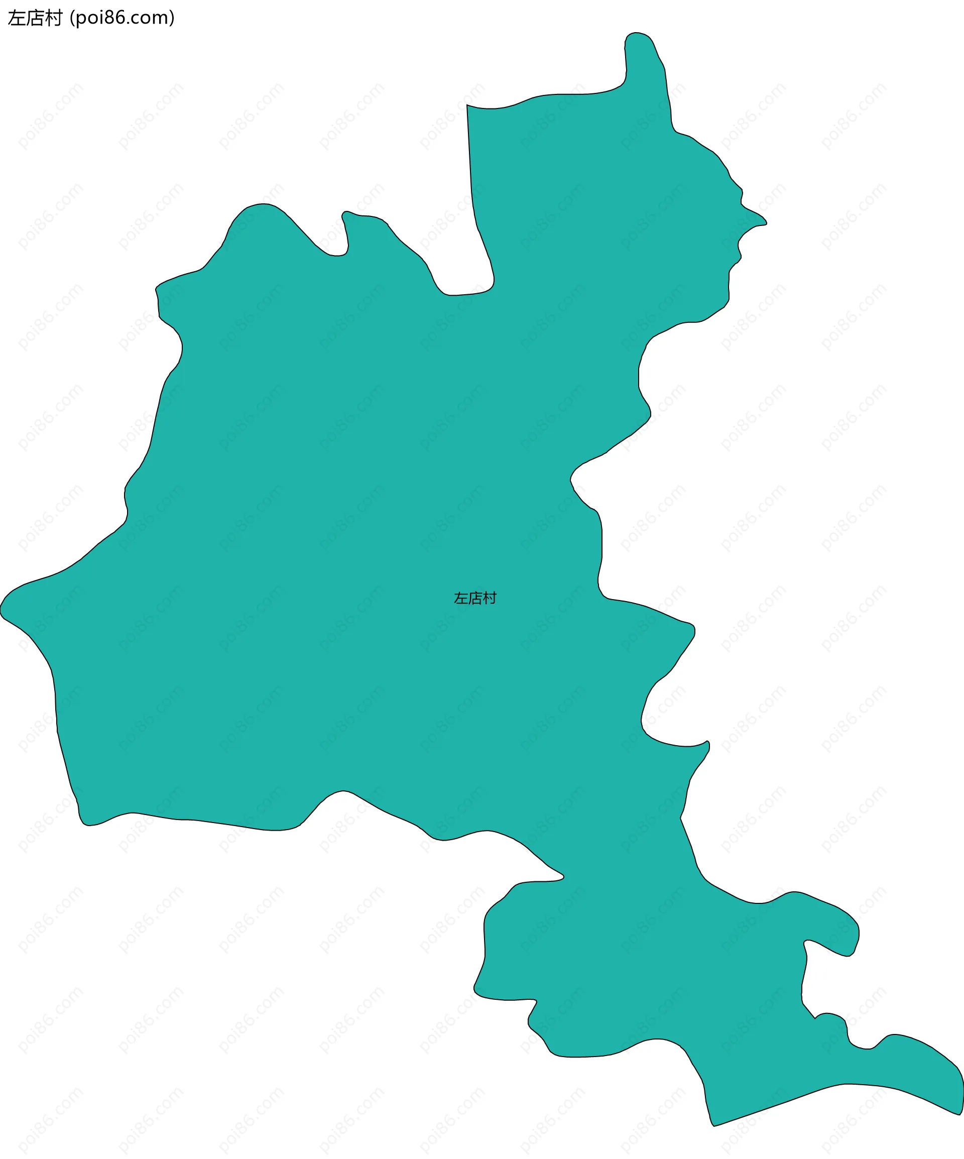左店村边界地图