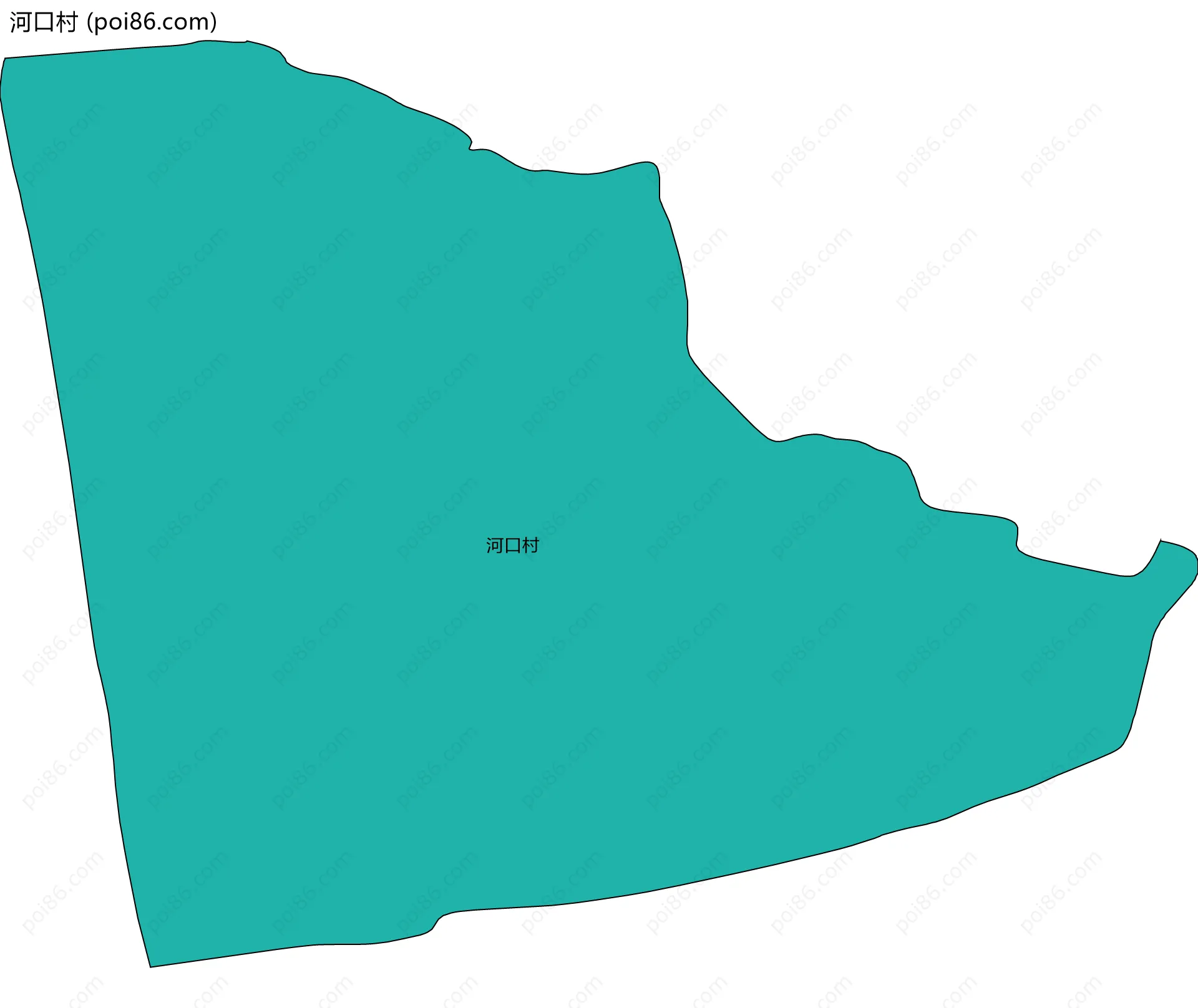 河口村边界地图