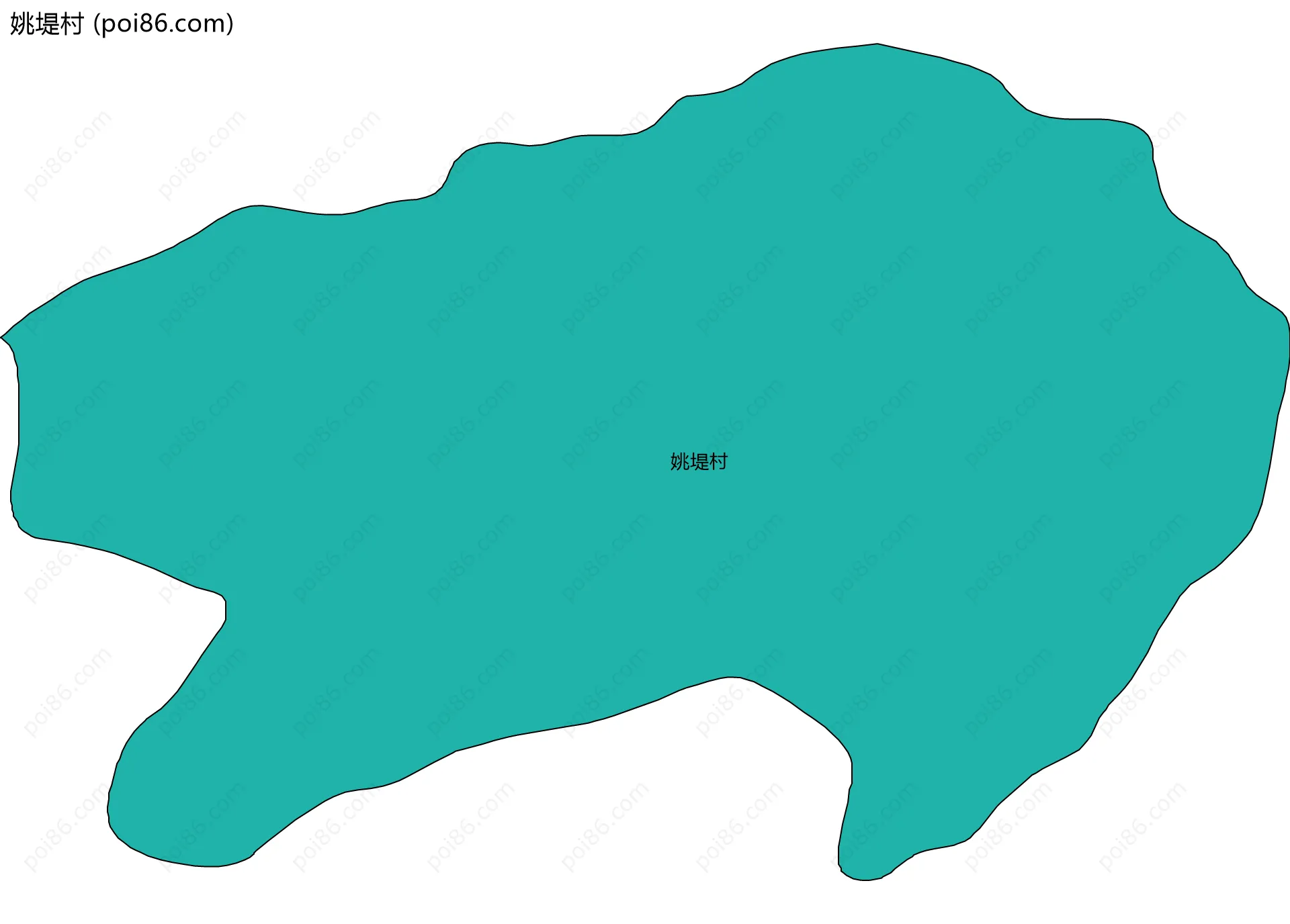 姚堤村边界地图