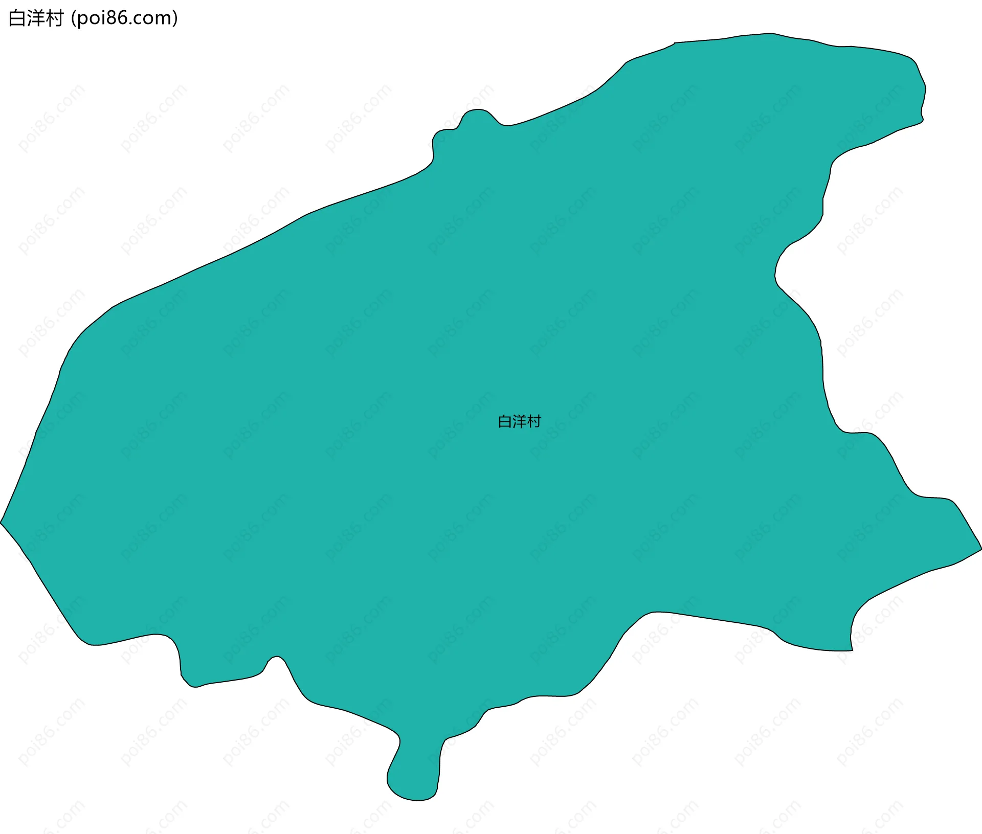 白洋村边界地图