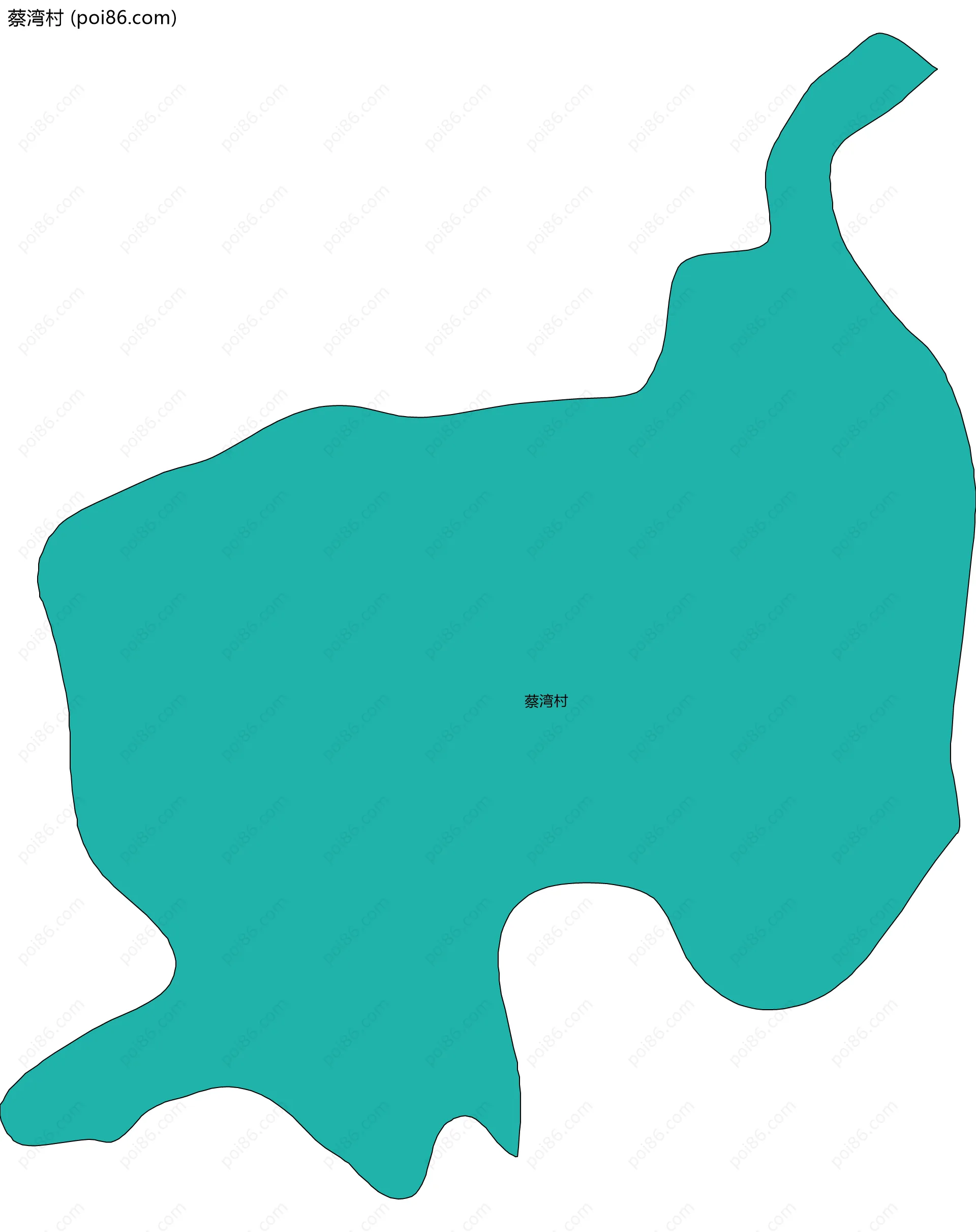 蔡湾村边界地图