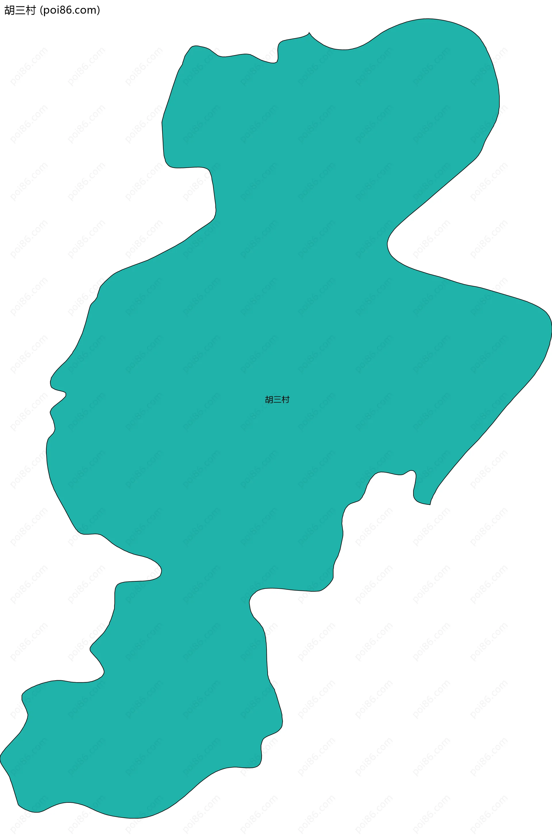 胡三村边界地图