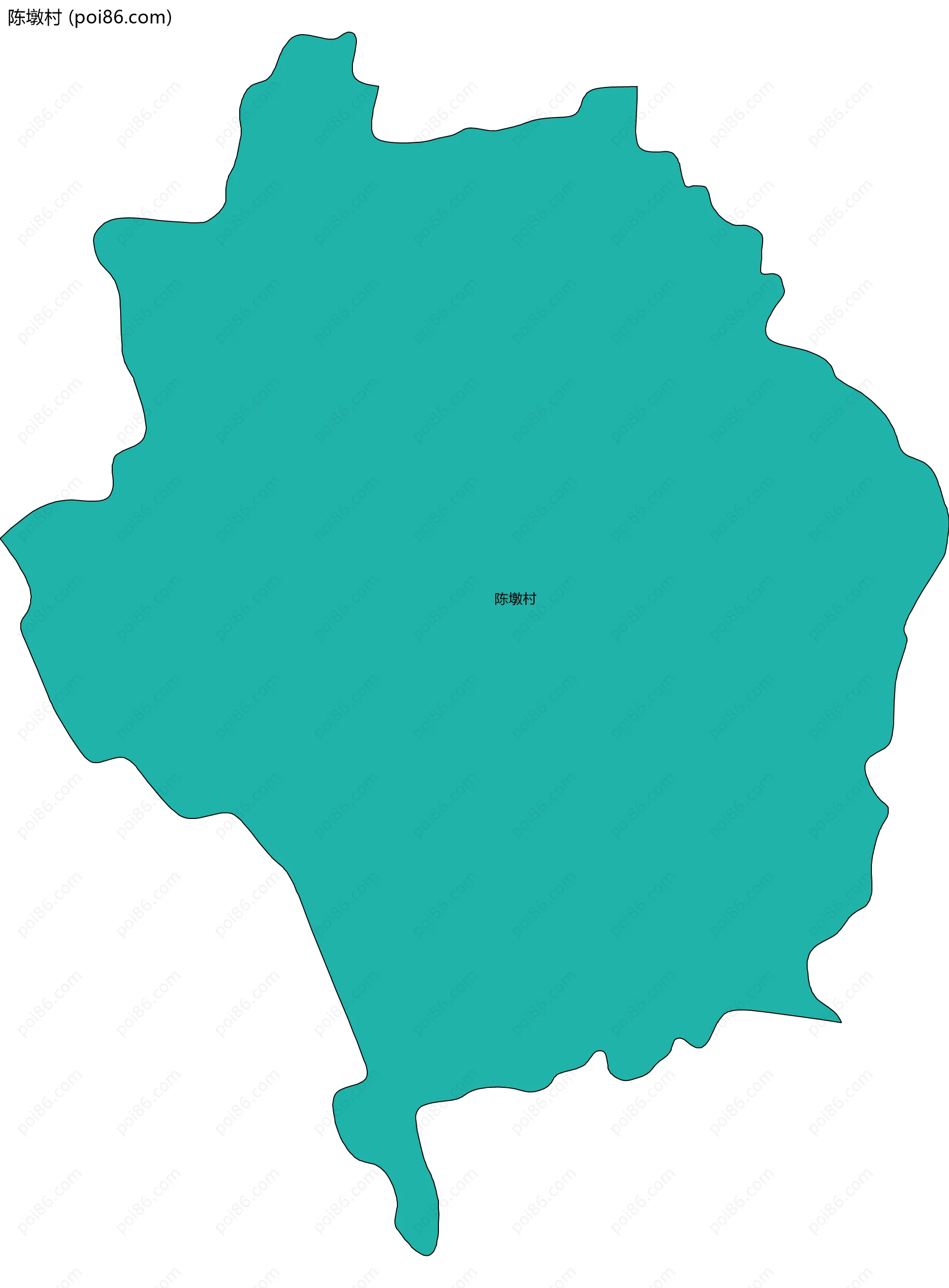 陈墩村边界地图