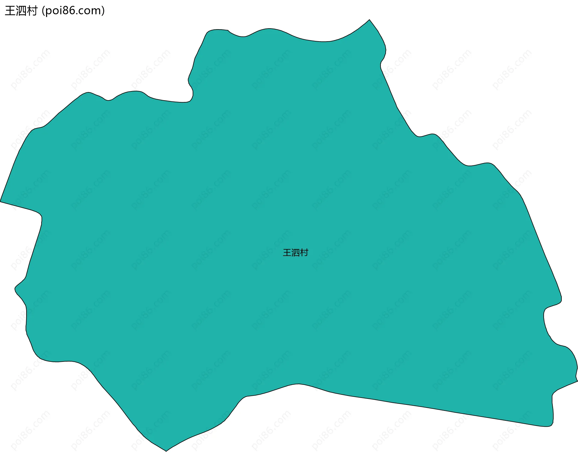 王泗村边界地图