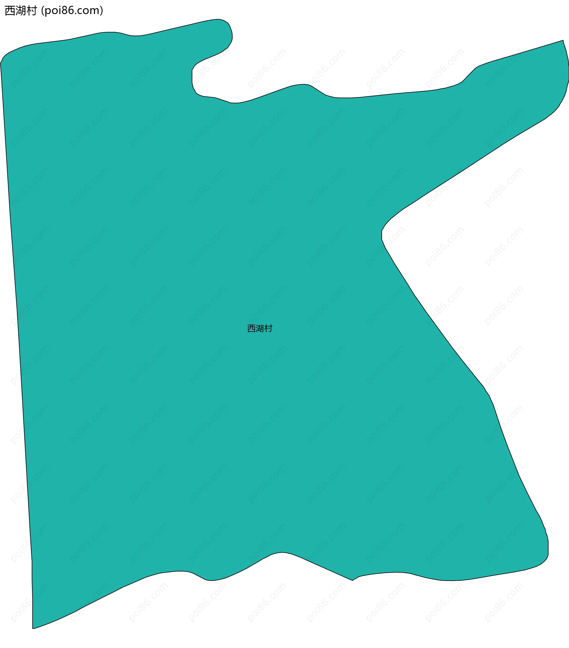 西湖村边界地图