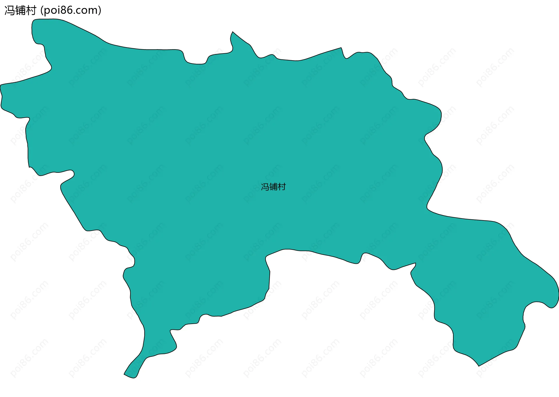 冯铺村边界地图