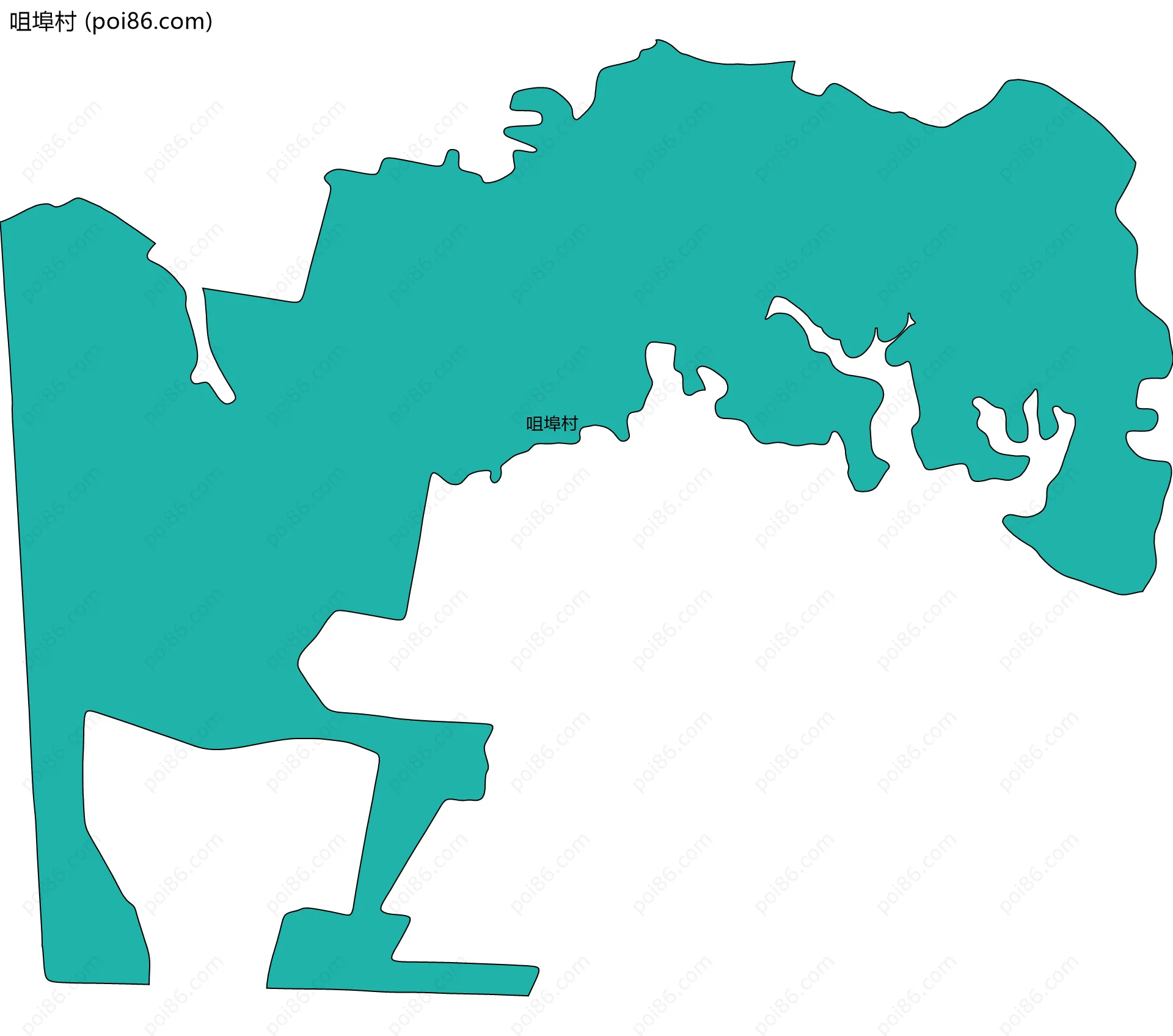 咀埠村边界地图