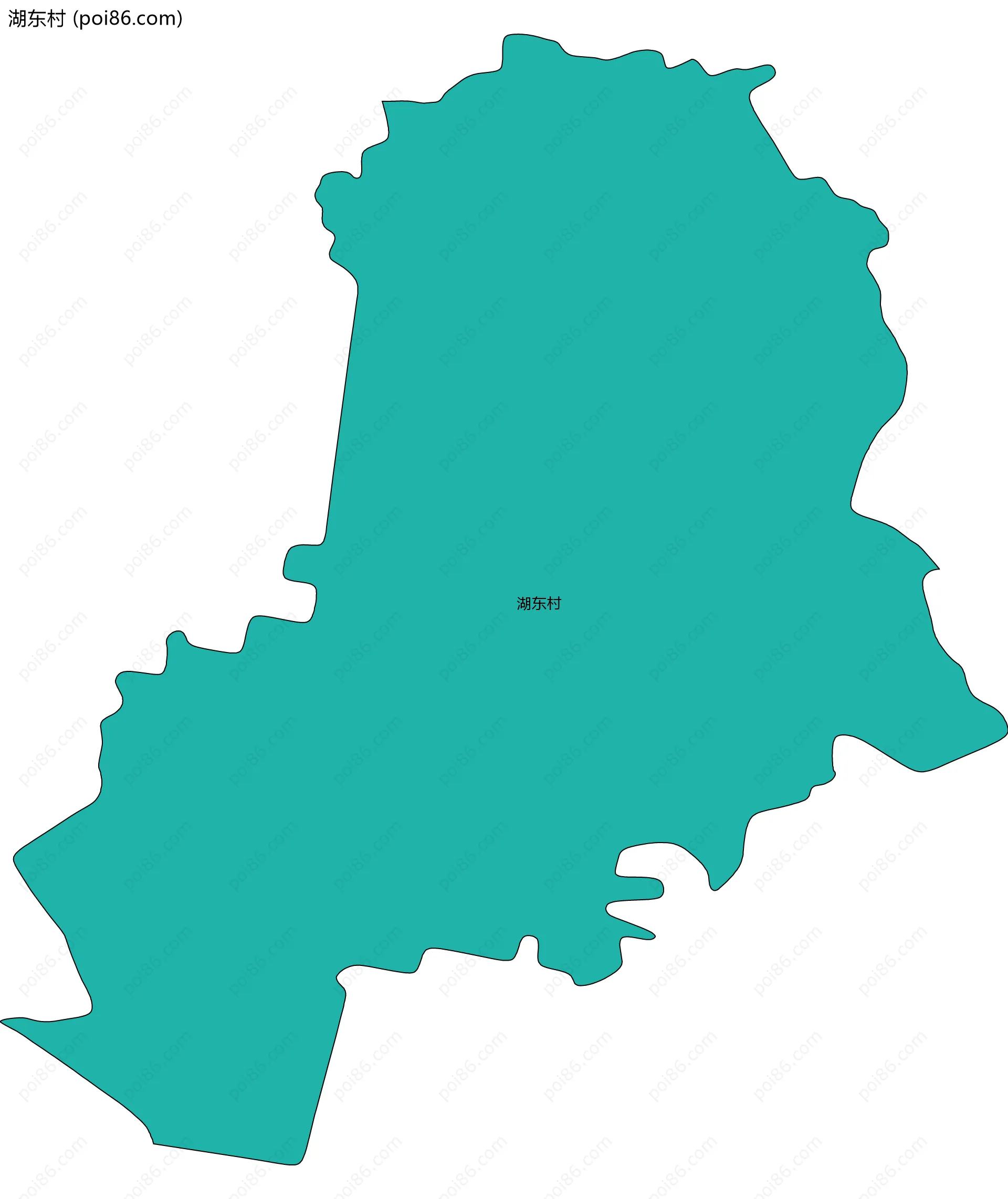 湖东村边界地图