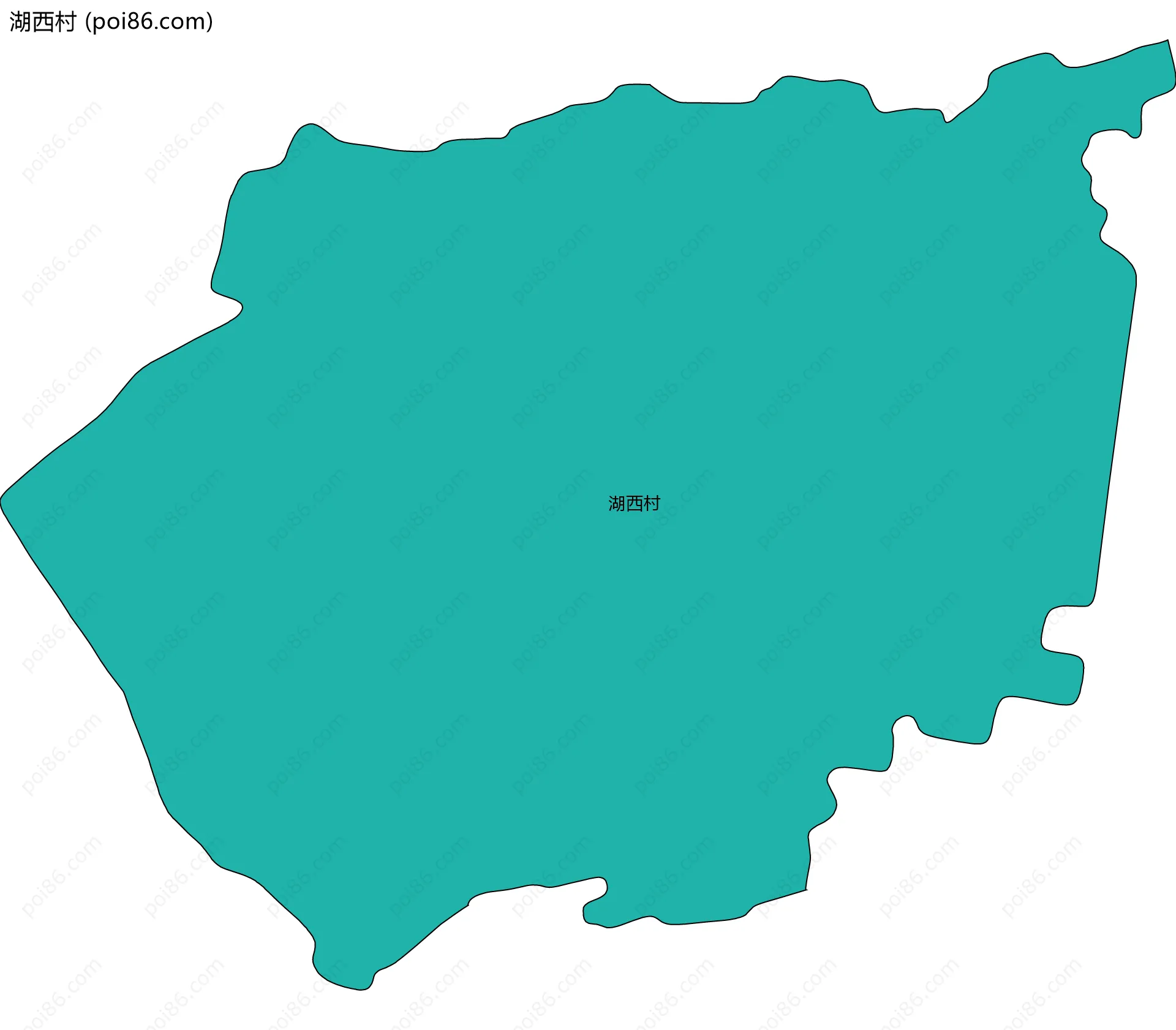 湖西村边界地图
