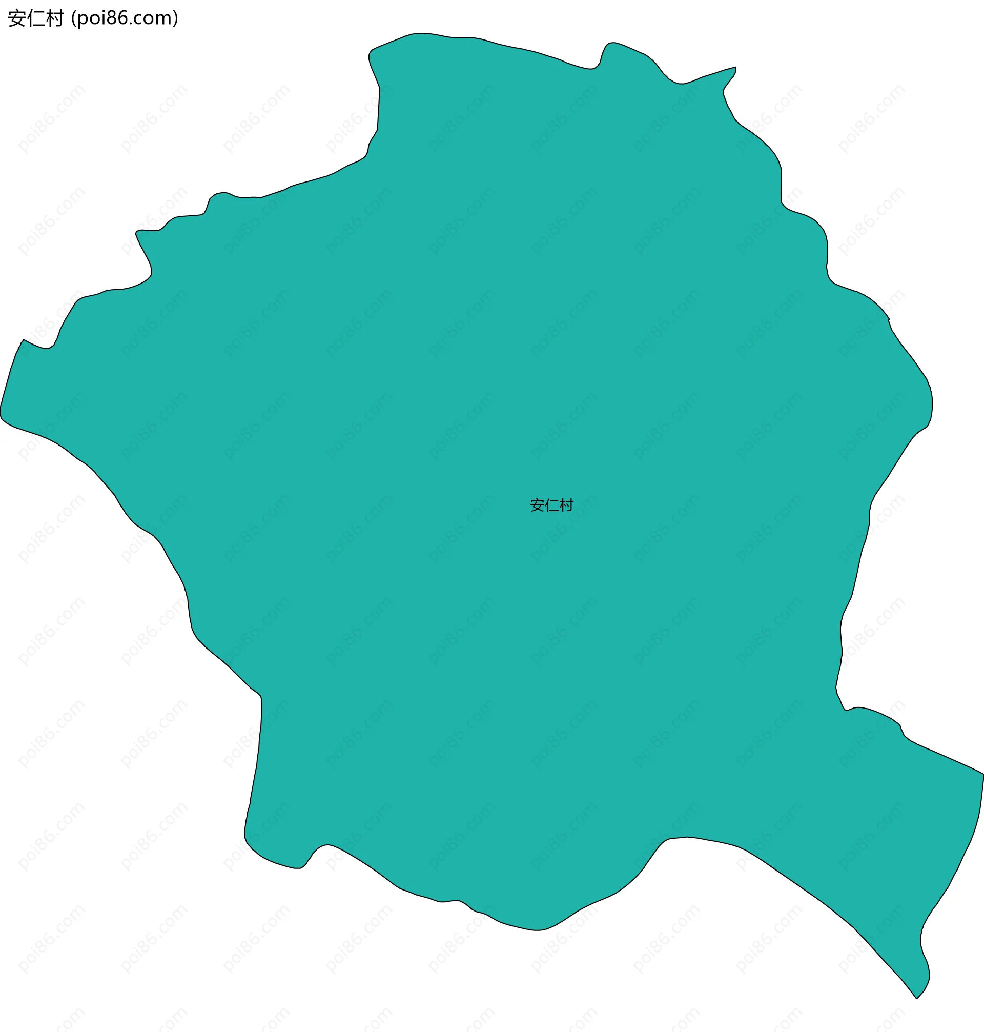安仁村边界地图