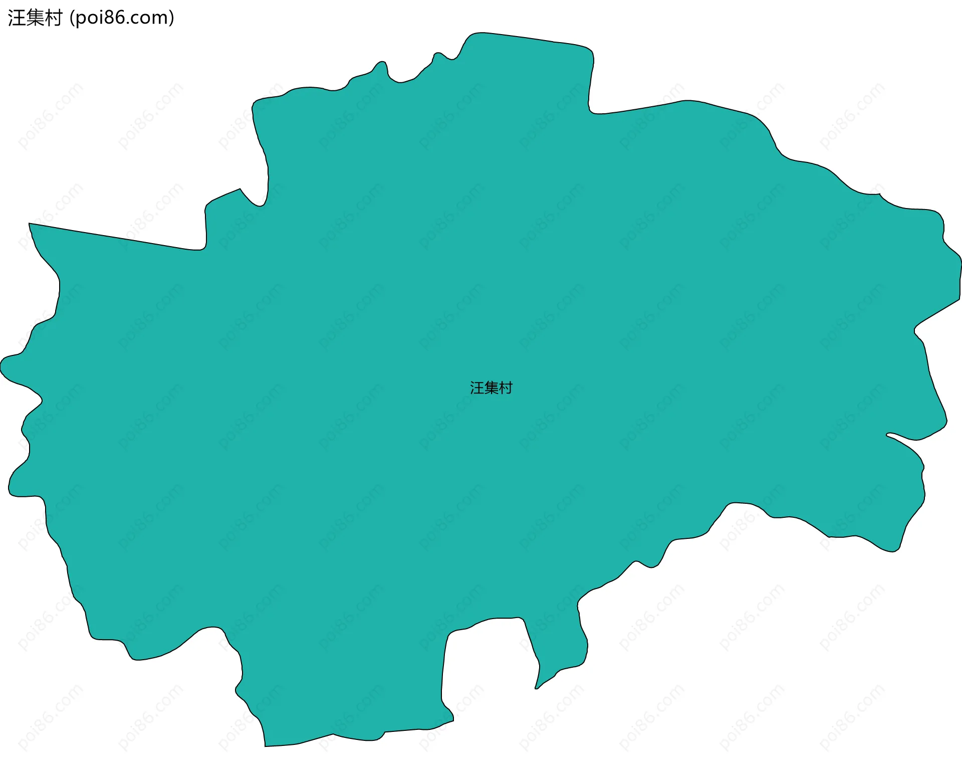 汪集村边界地图