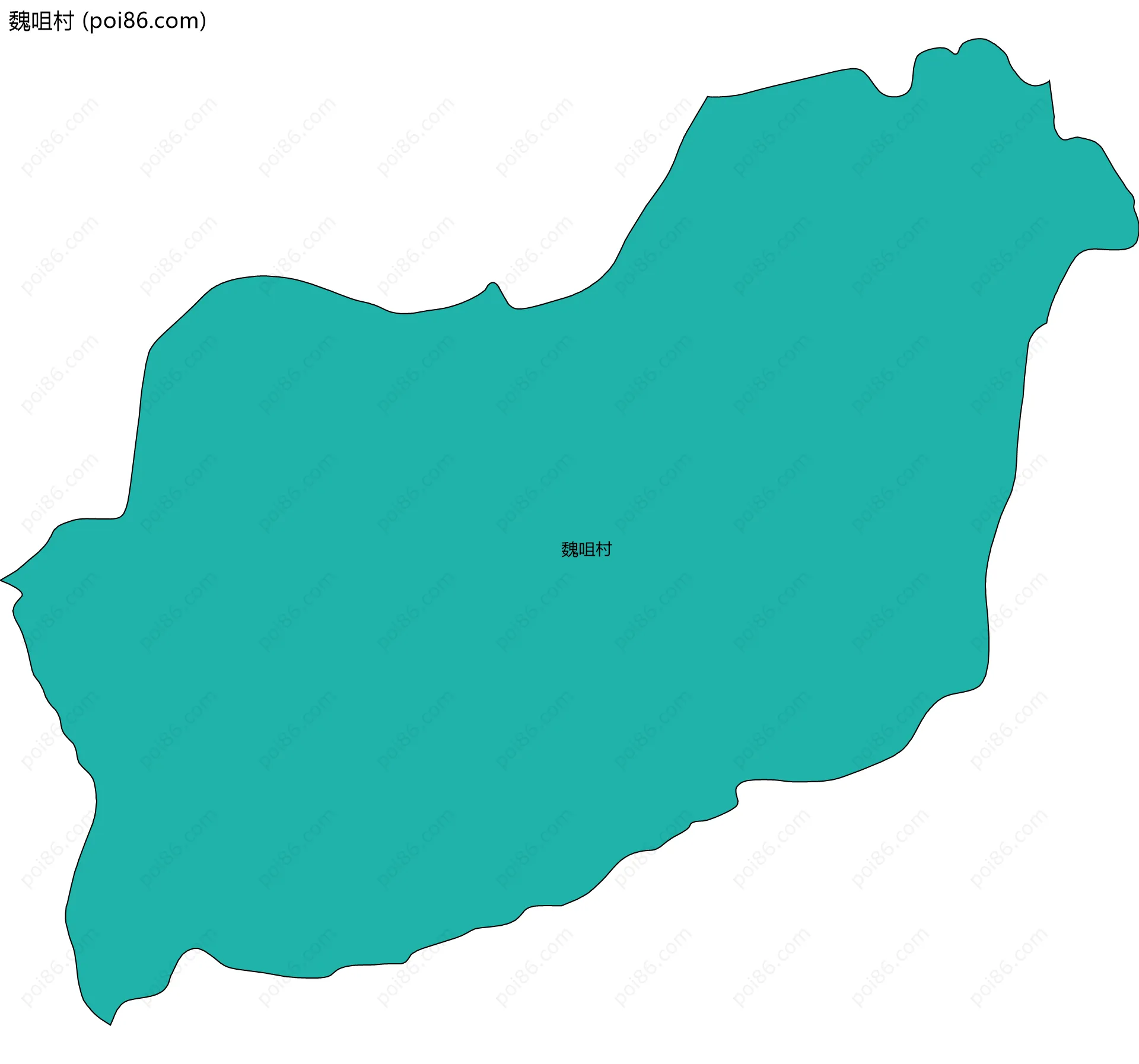 魏咀村边界地图