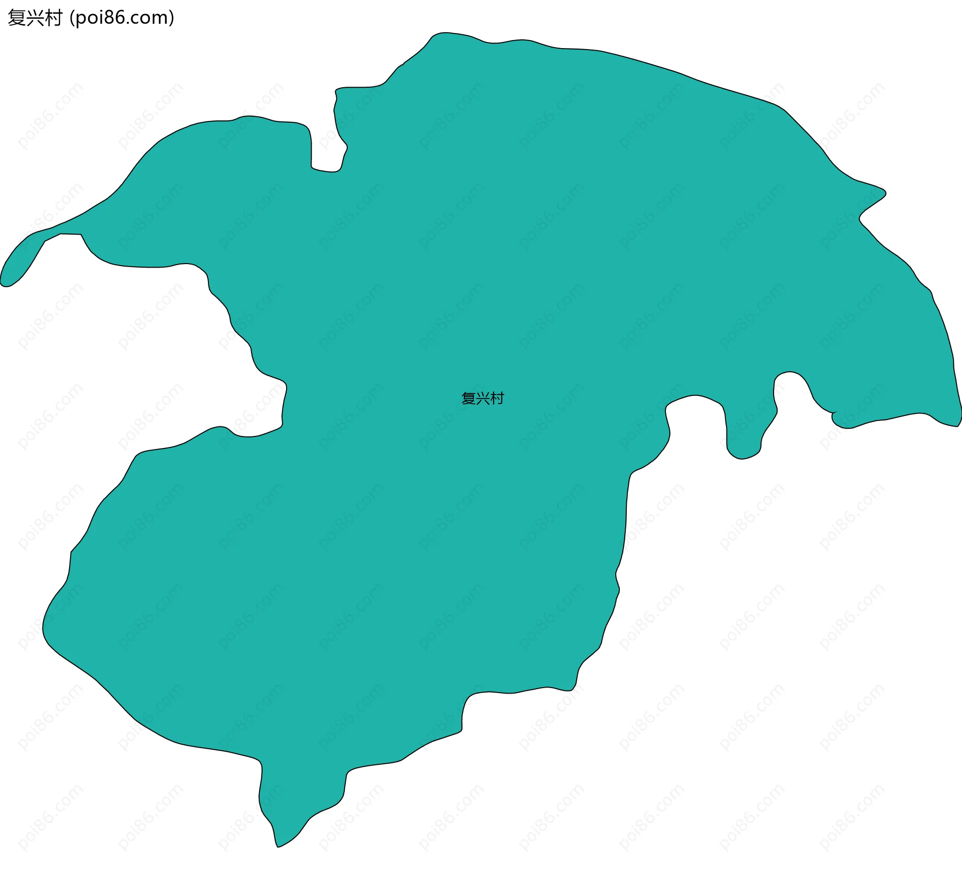 复兴村边界地图