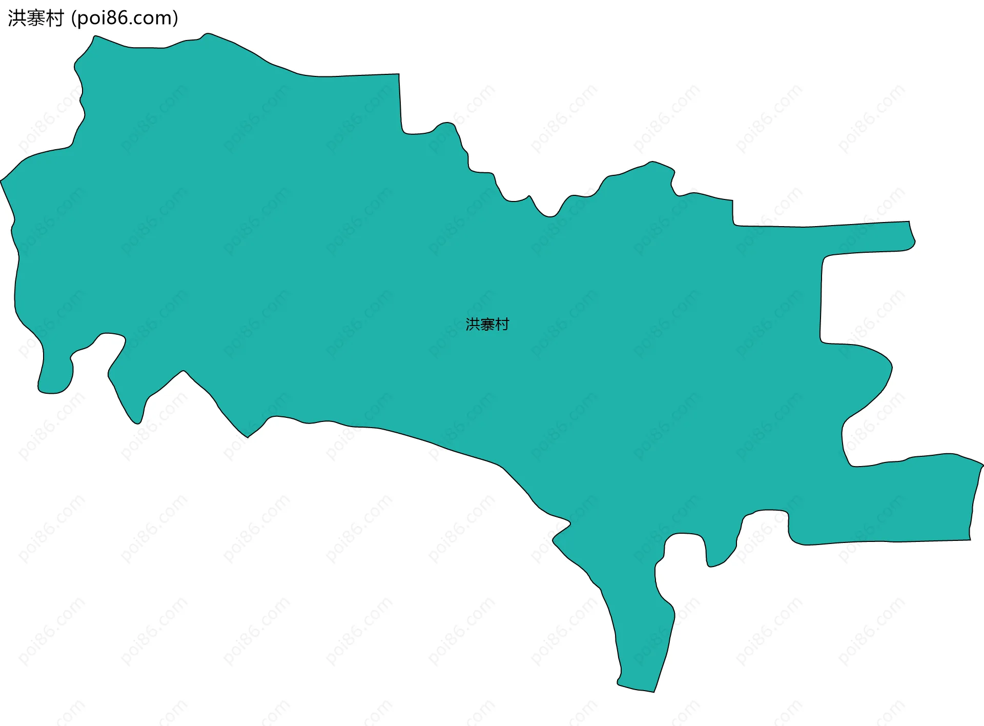 洪寨村边界地图