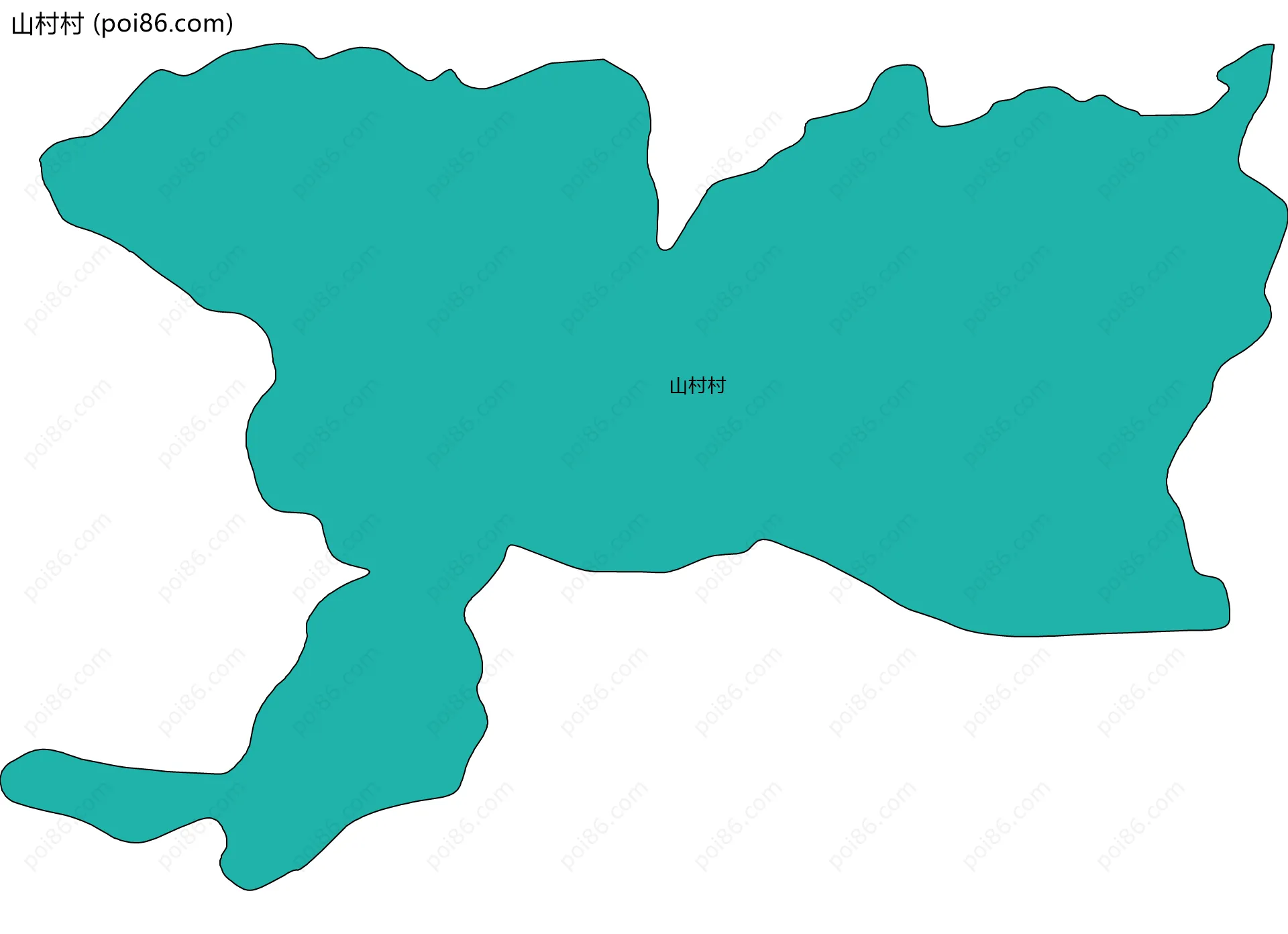 山村村边界地图