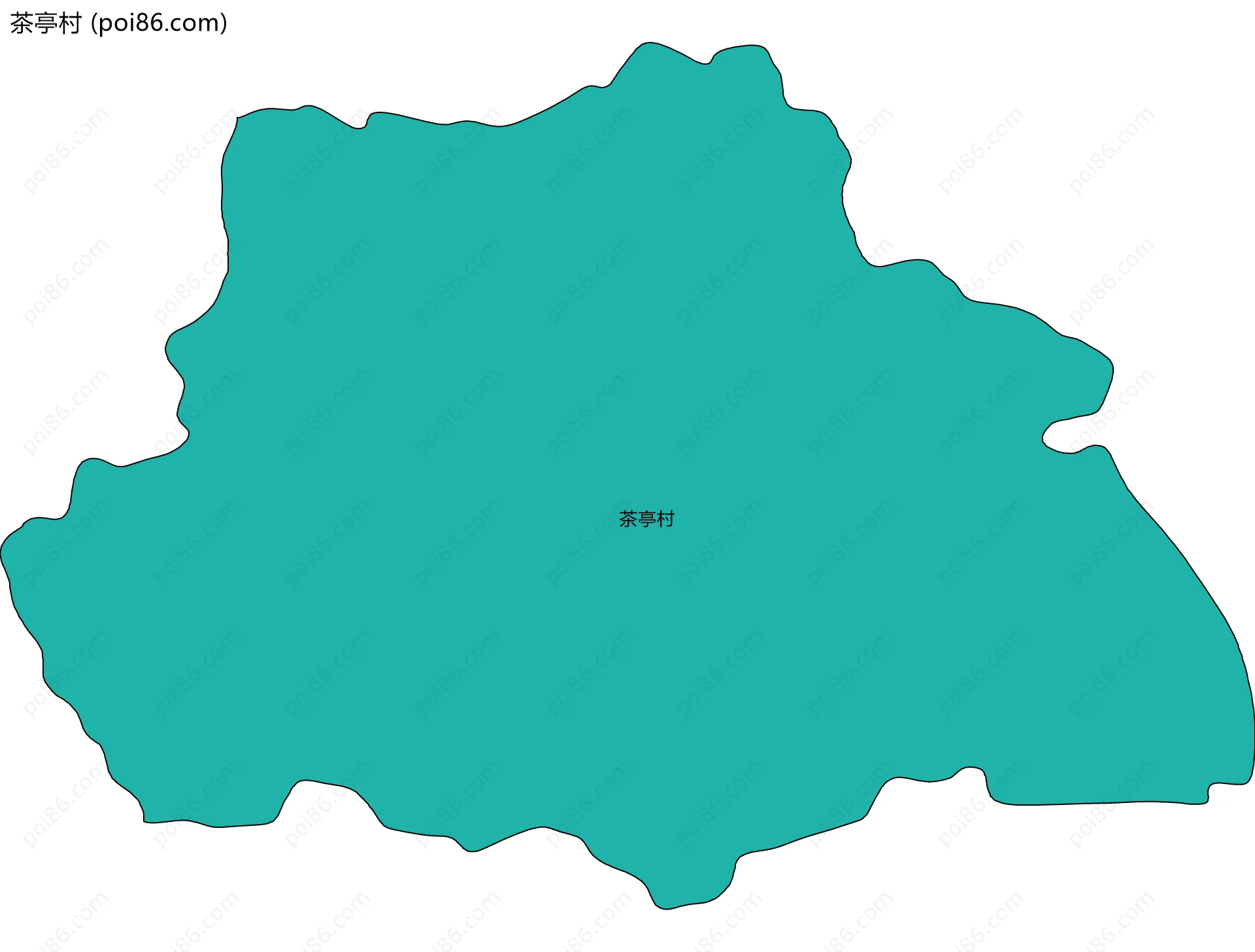 茶亭村边界地图