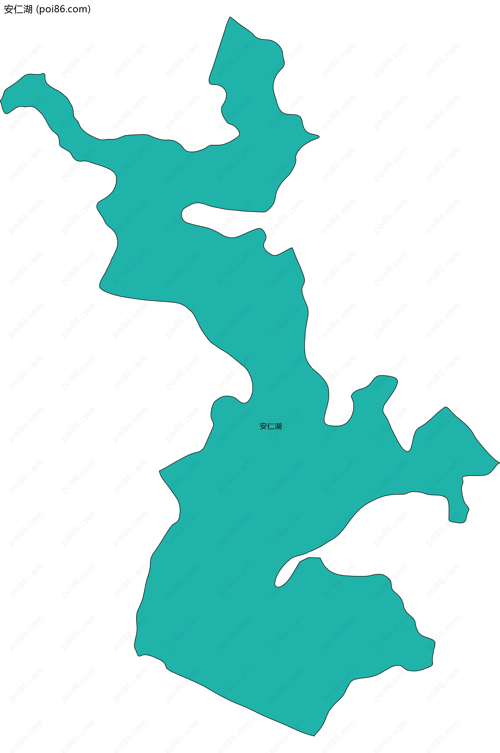 安仁湖边界地图