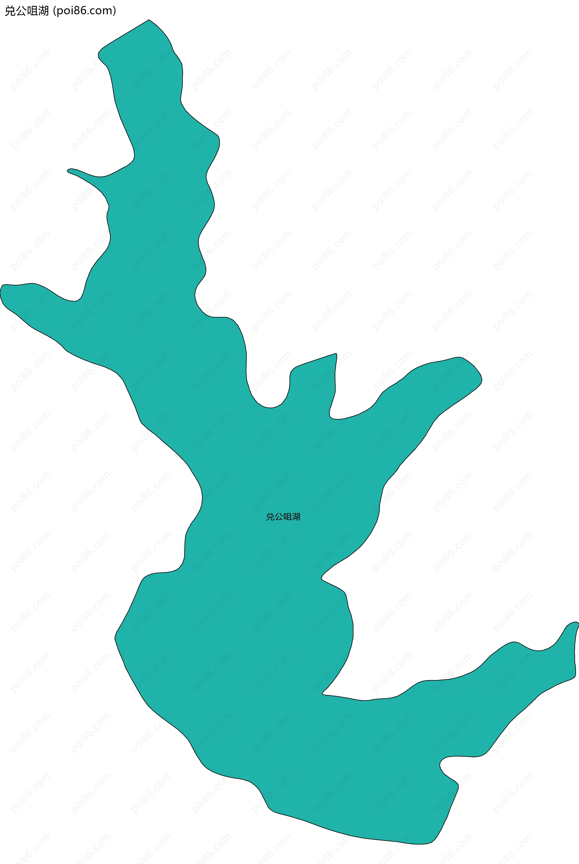 兑公咀湖边界地图