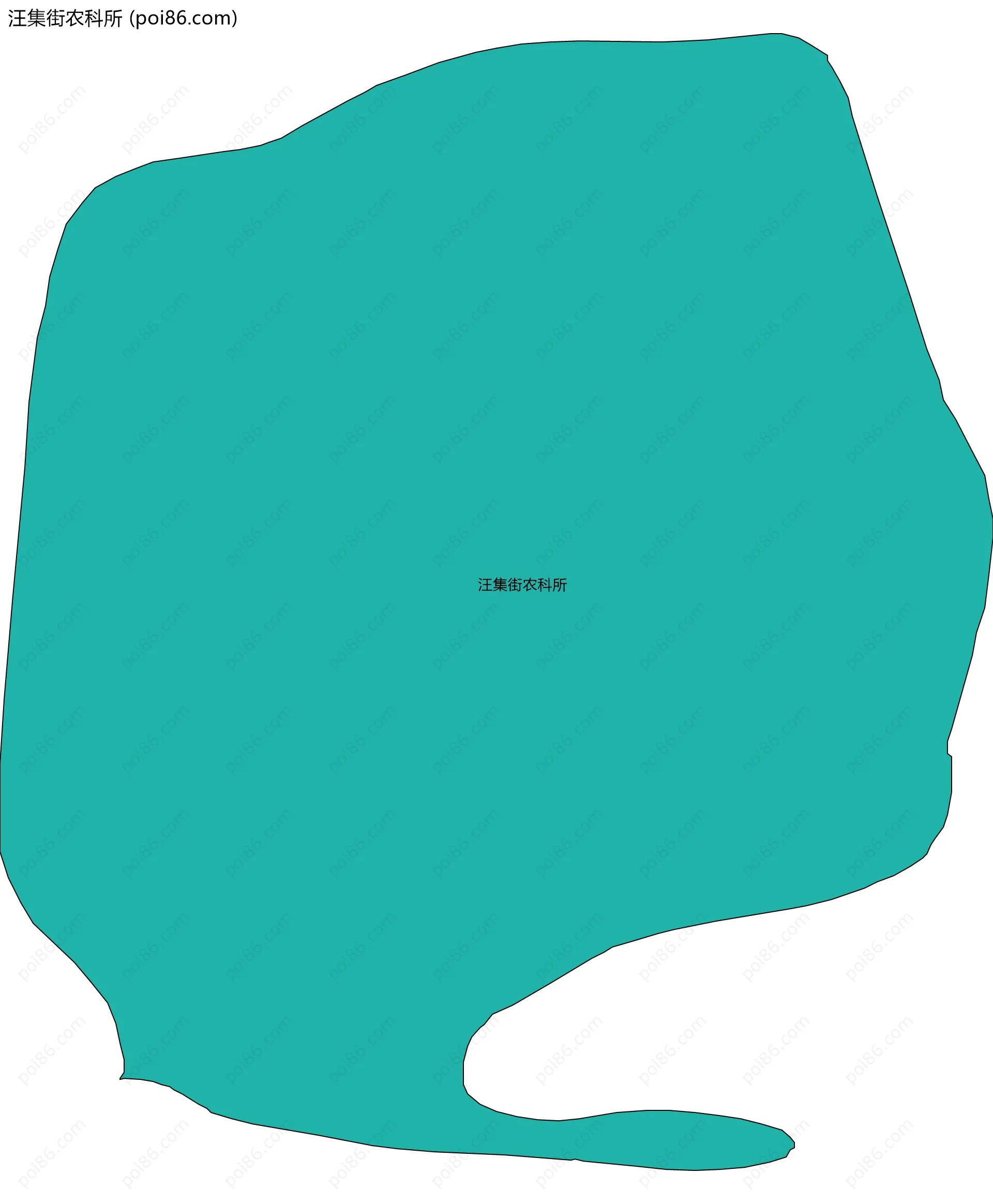 汪集街农科所边界地图