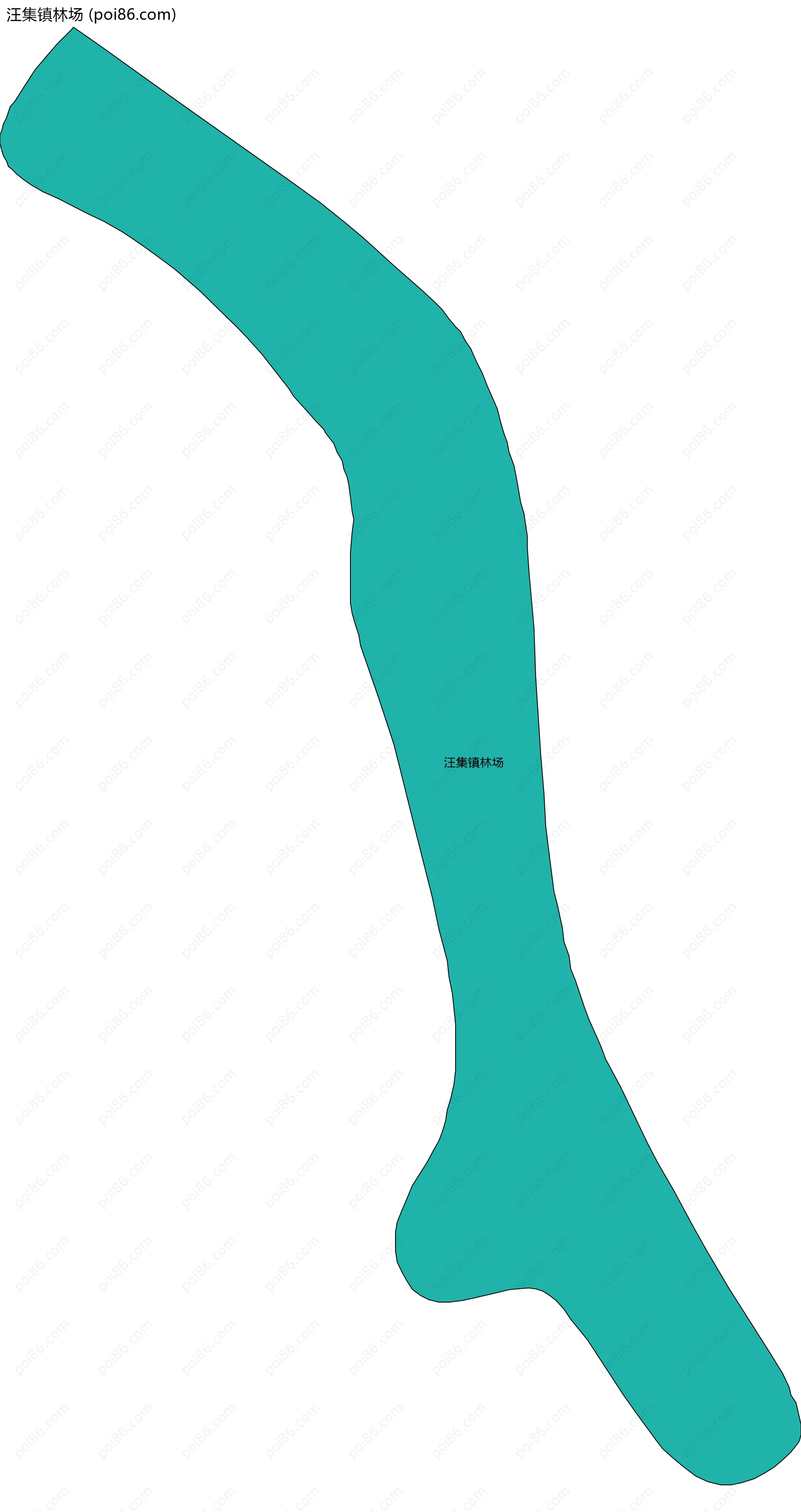 汪集镇林场边界地图