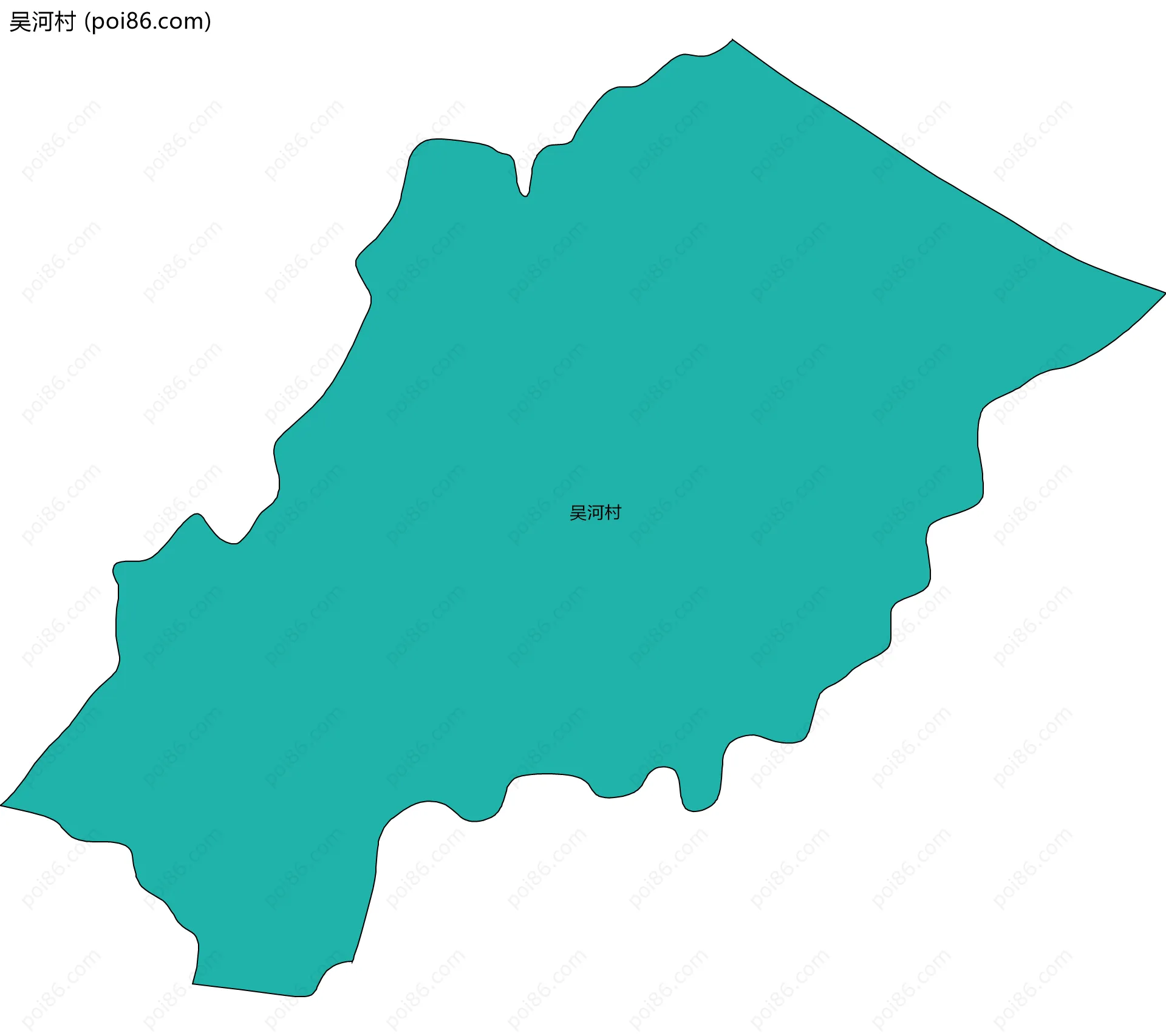 吴河村边界地图