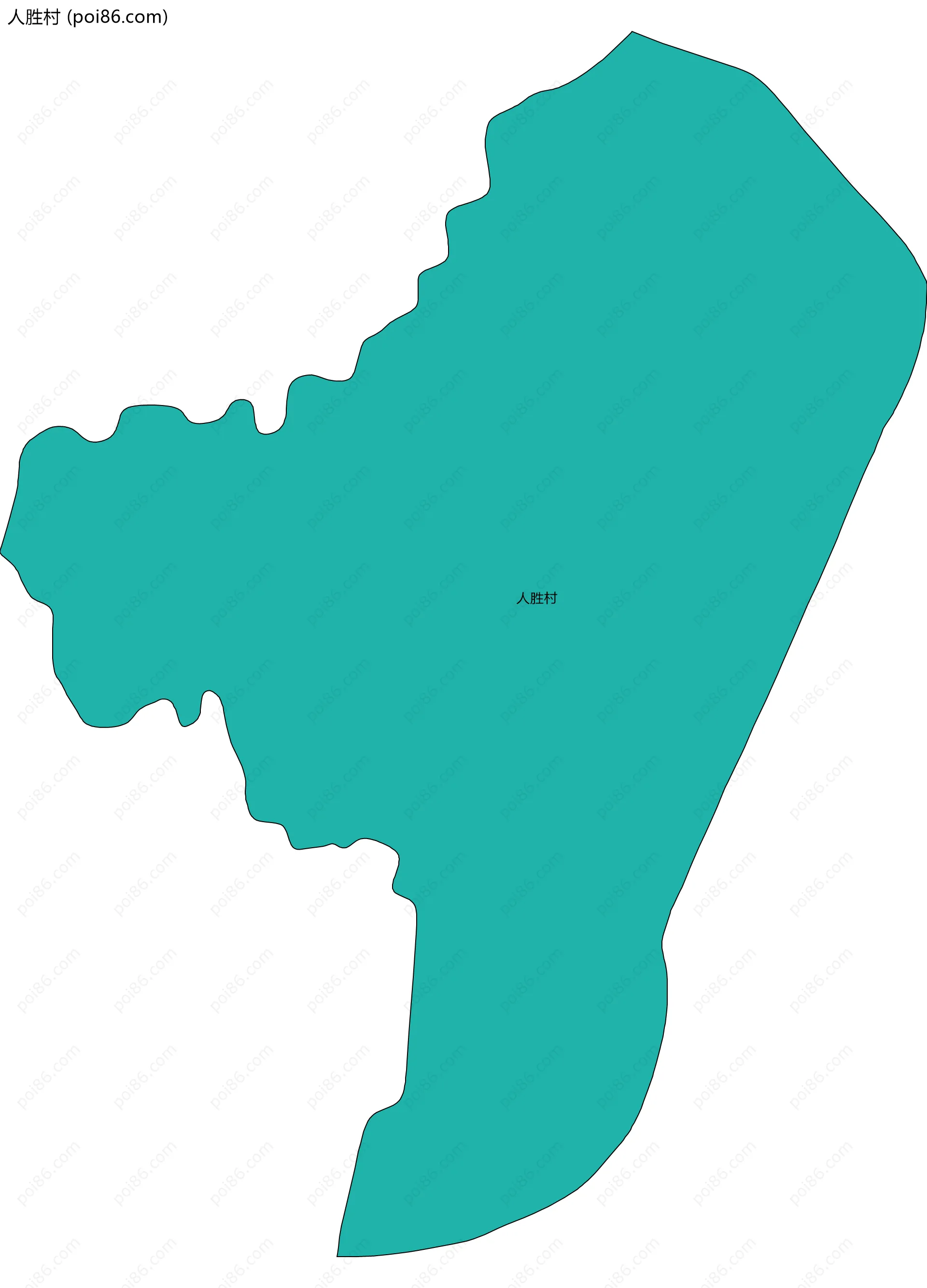 人胜村边界地图