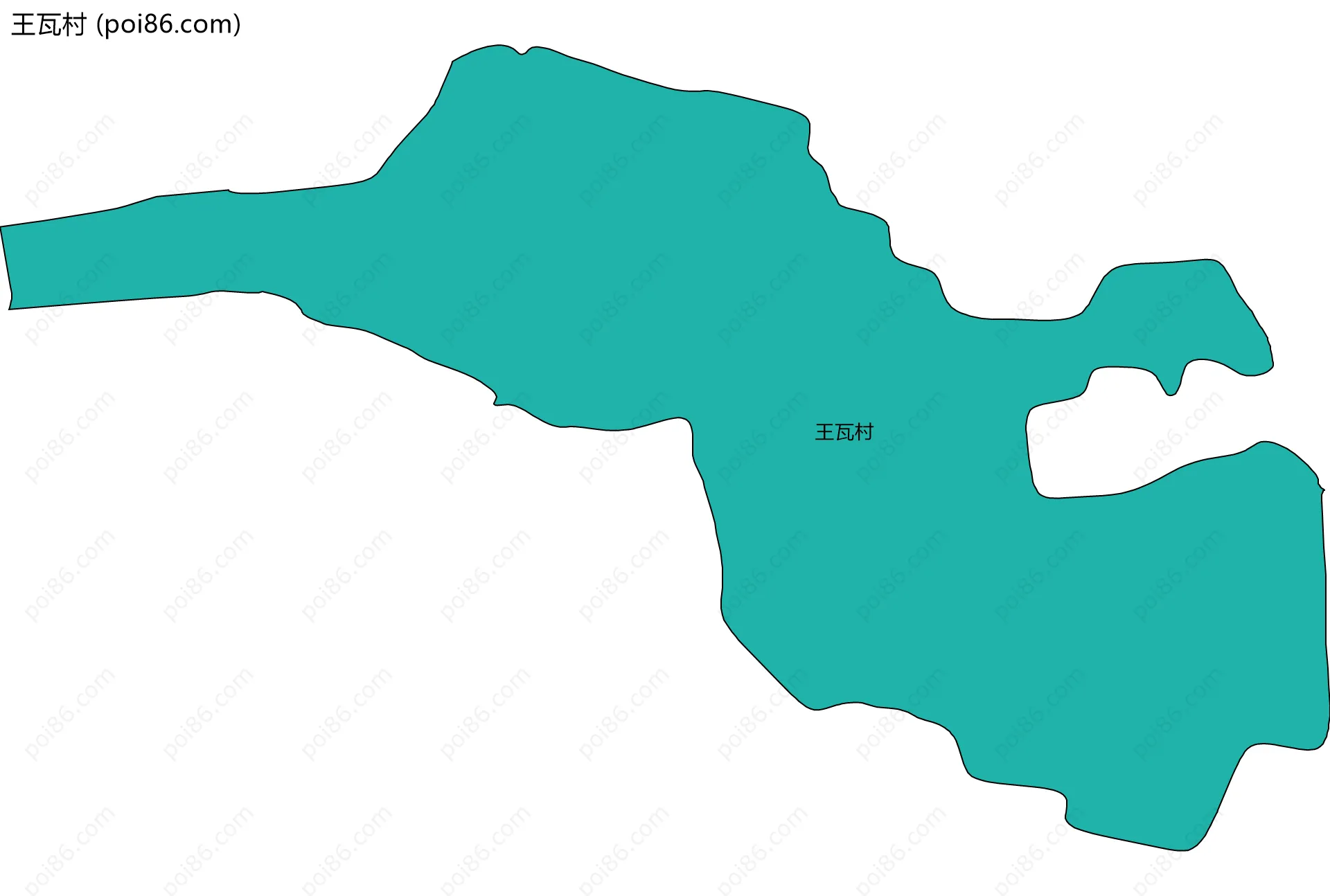 王瓦村边界地图