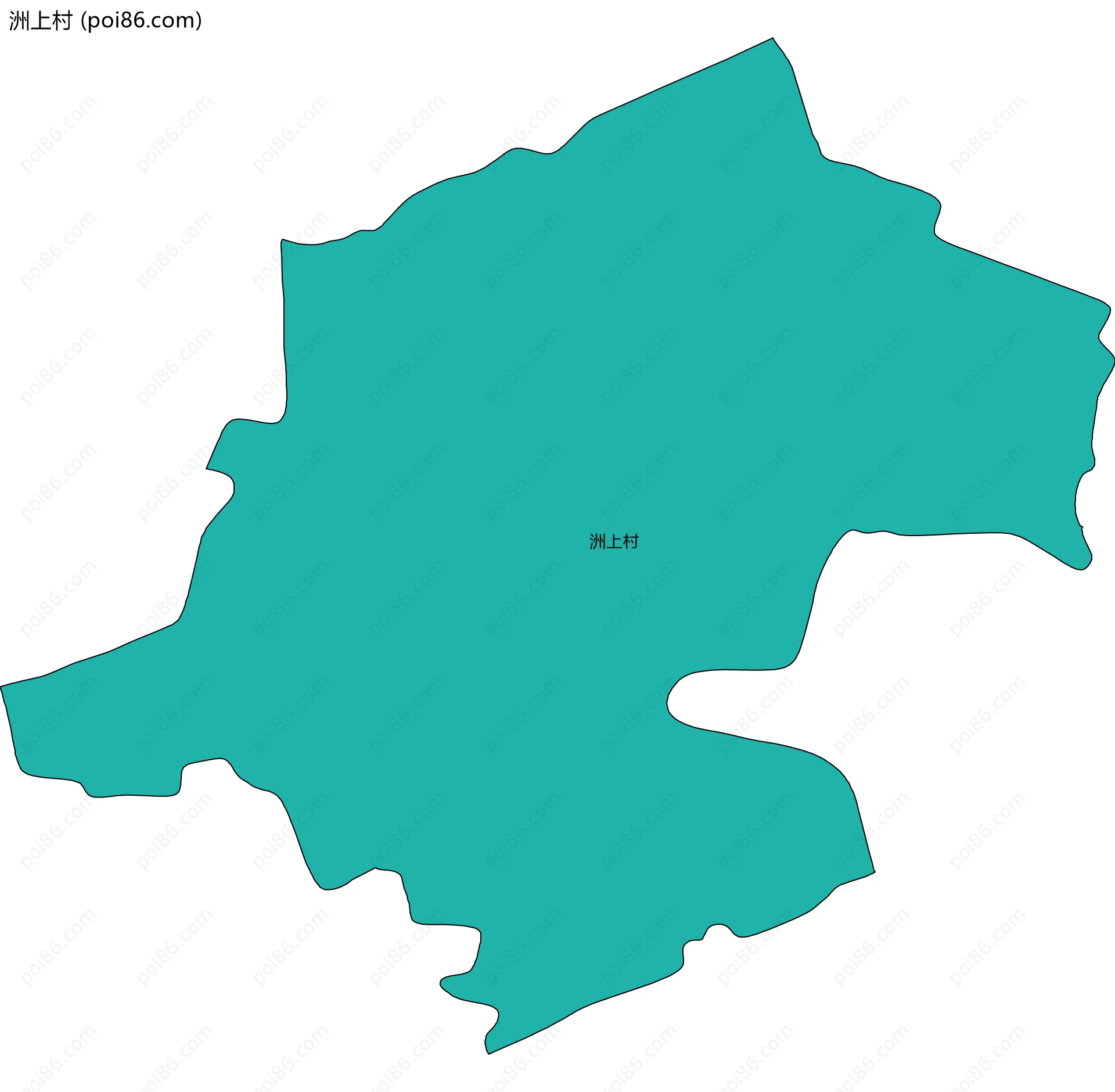 洲上村边界地图