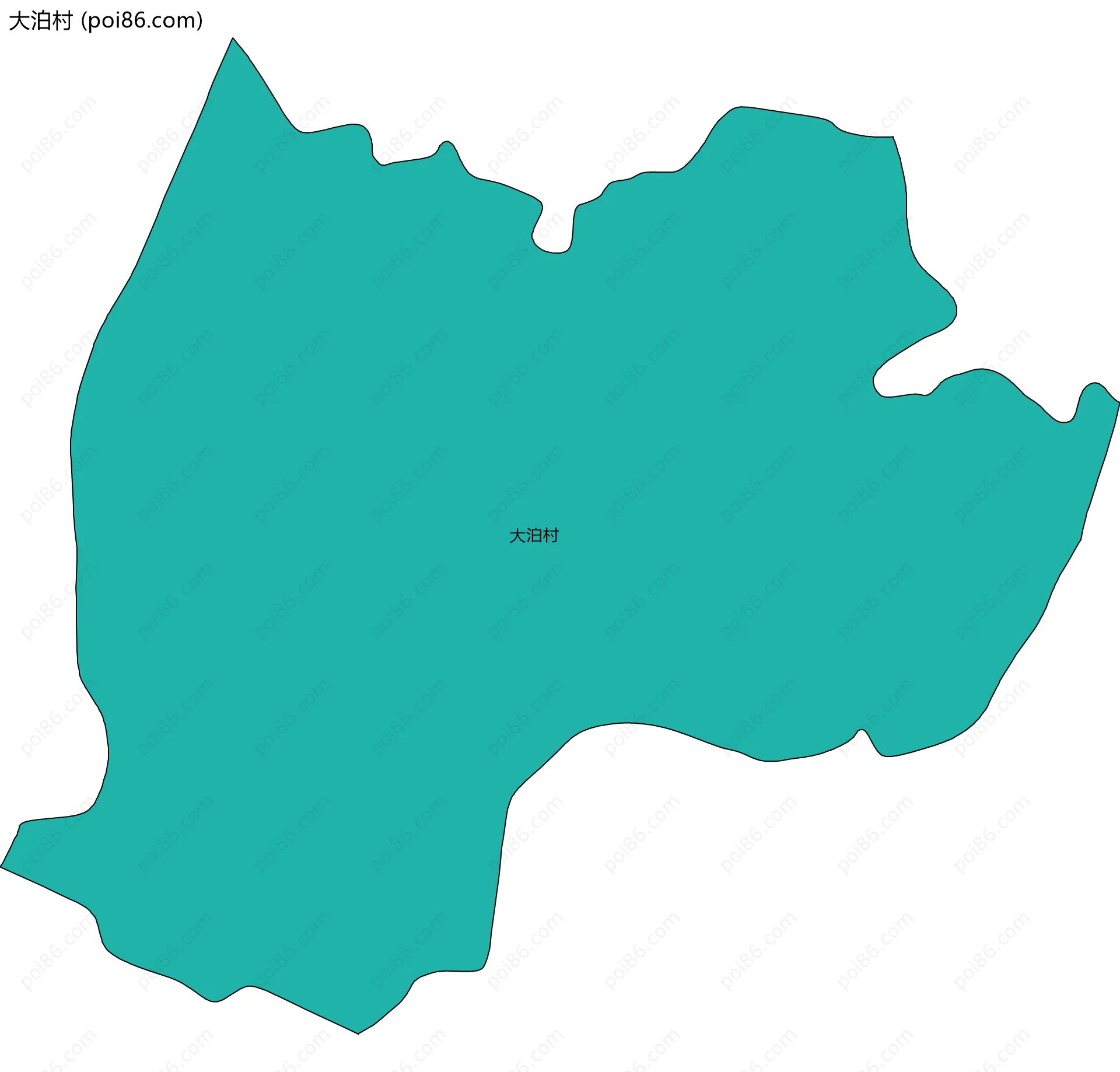 大泊村边界地图