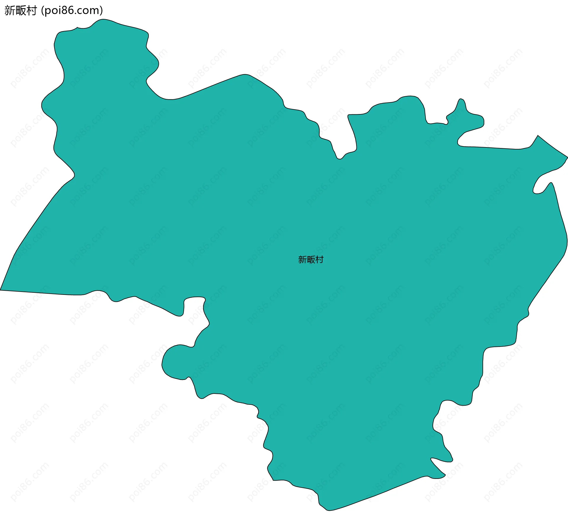 新畈村边界地图