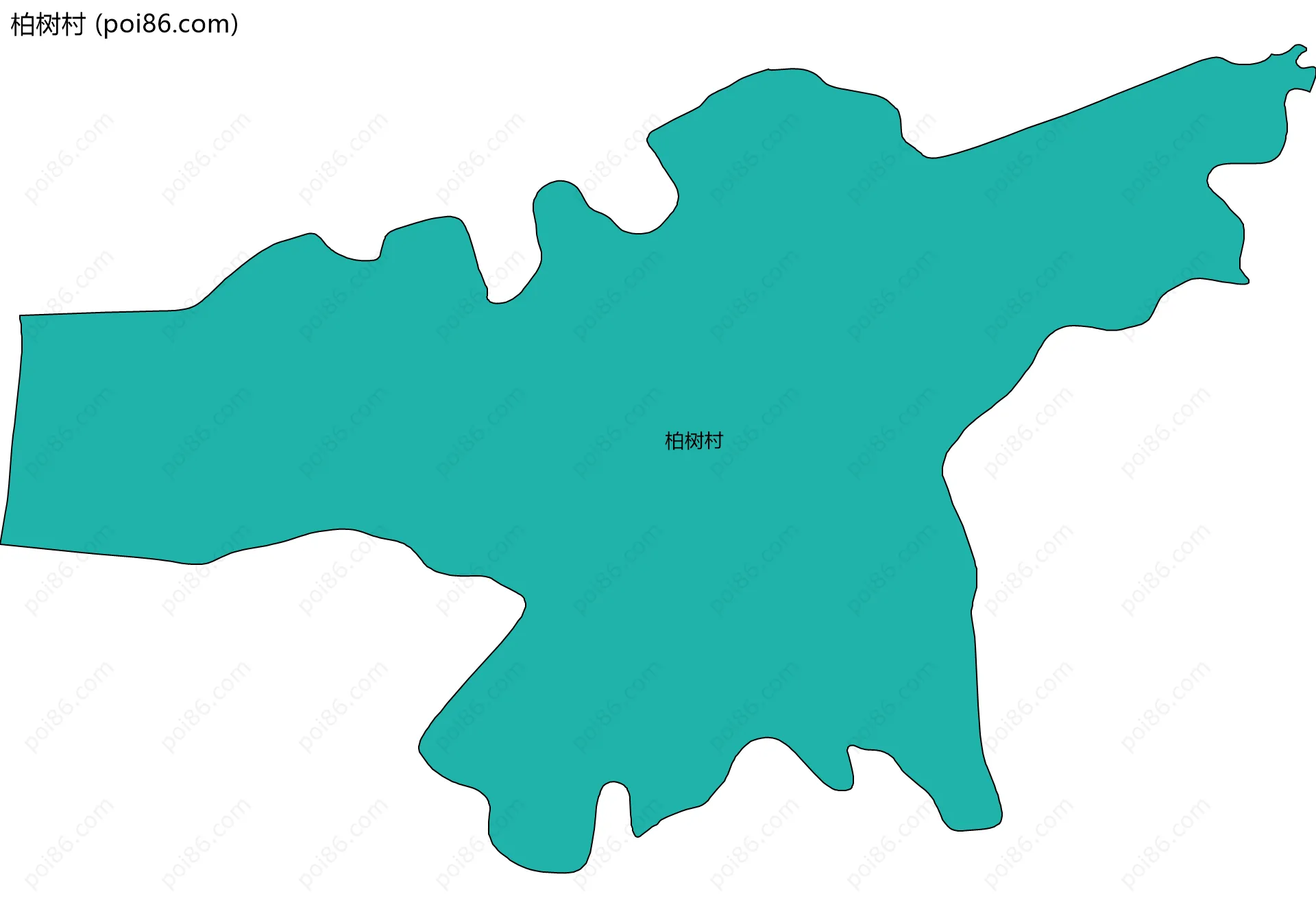 柏树村边界地图