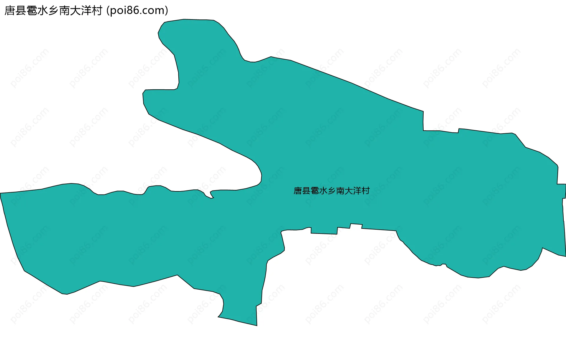 唐县雹水乡南大洋村边界地图