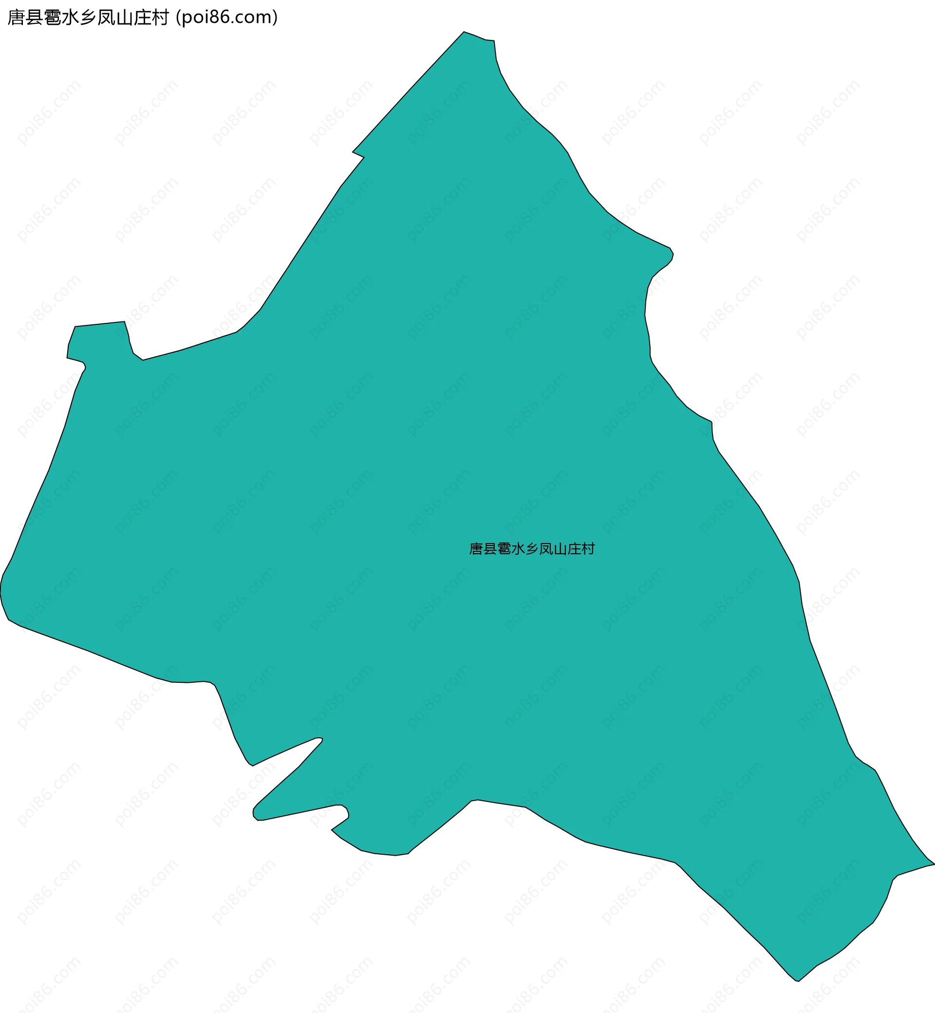 唐县雹水乡凤山庄村边界地图