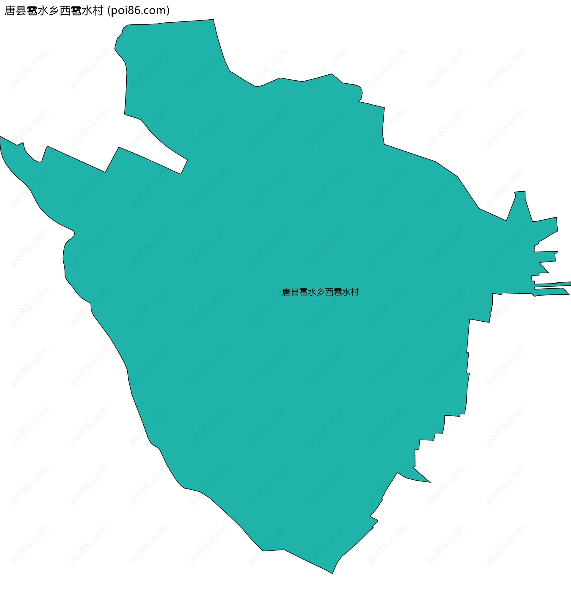 唐县雹水乡西雹水村边界地图