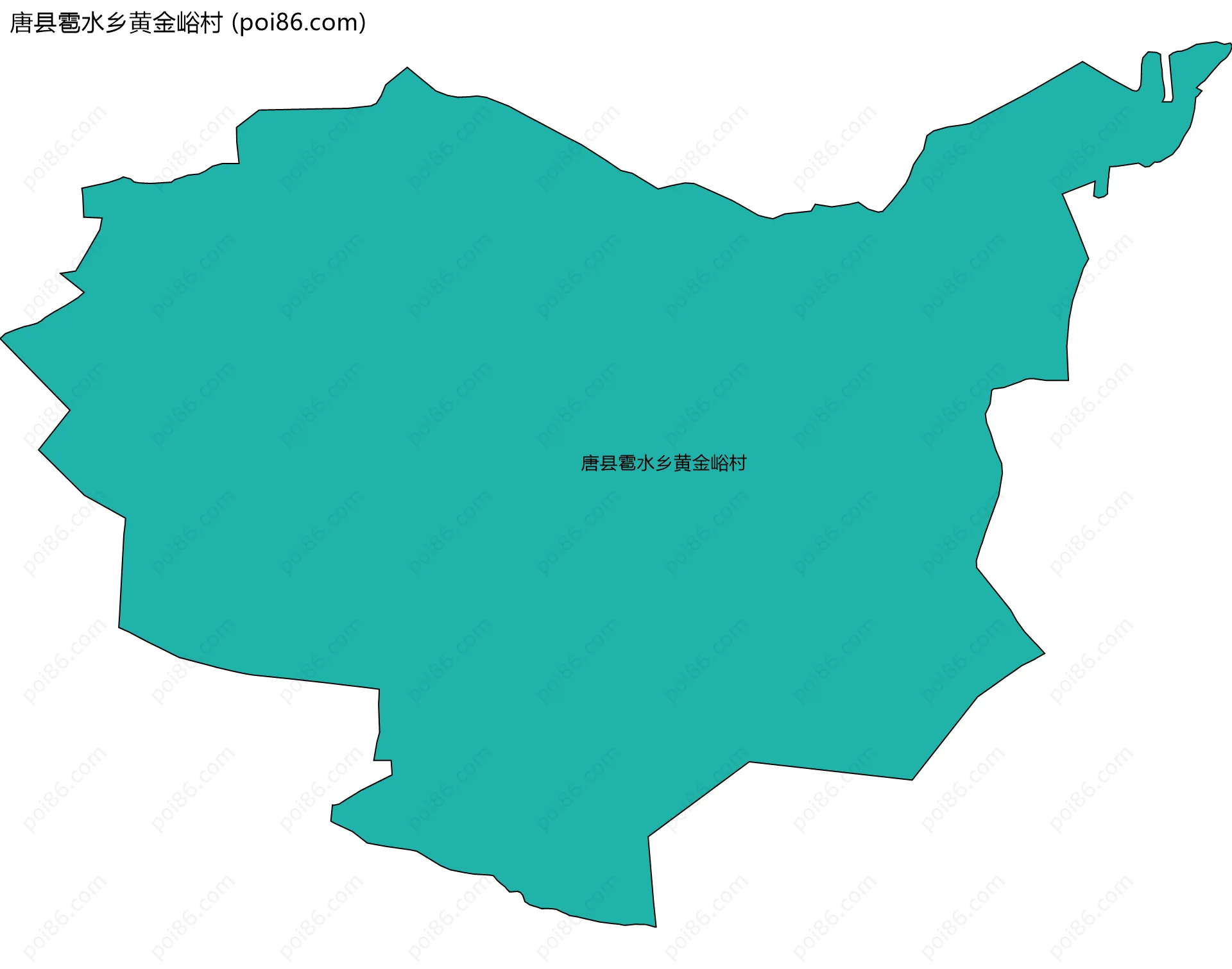 唐县雹水乡黄金峪村边界地图