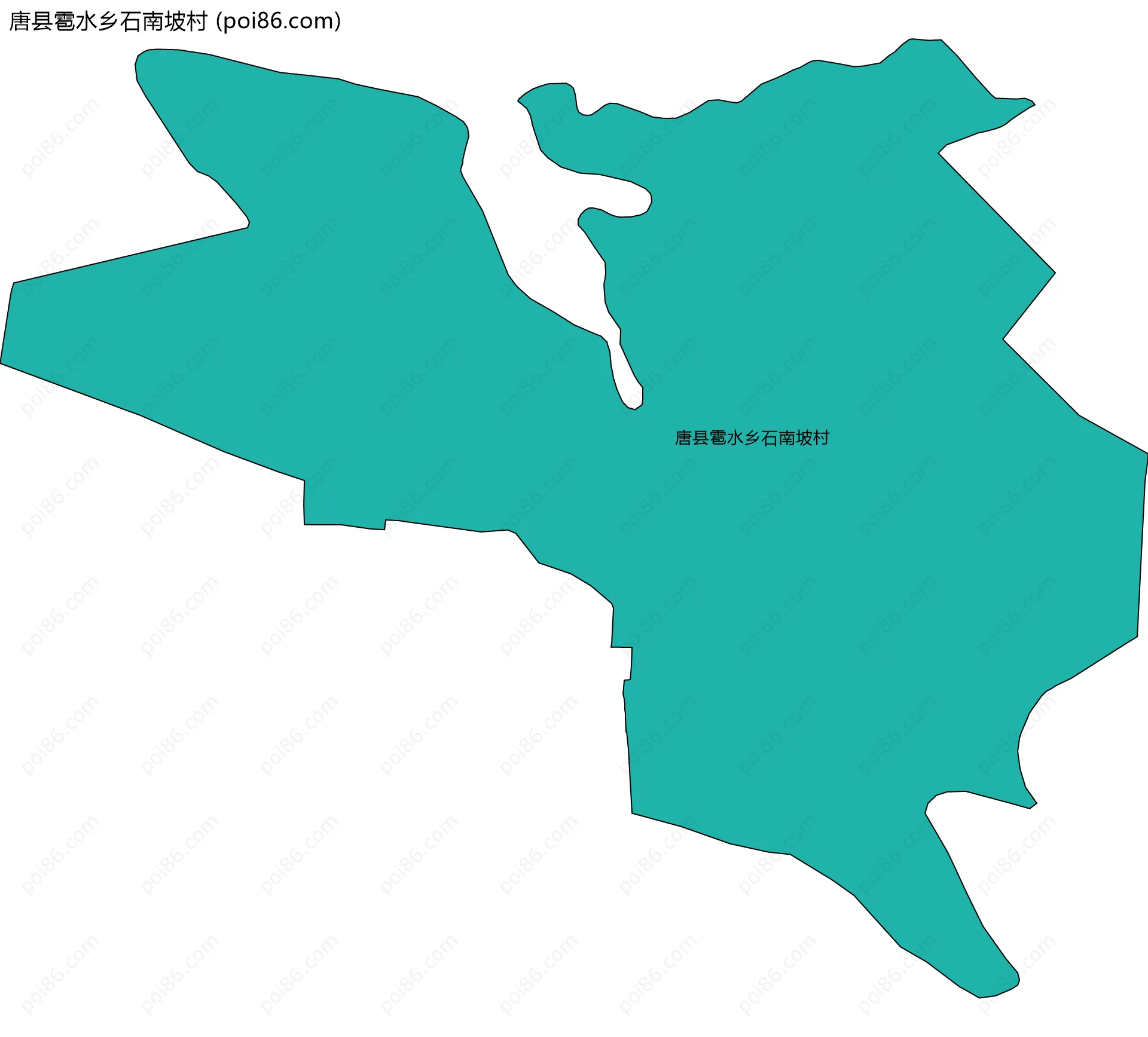 唐县雹水乡石南坡村边界地图