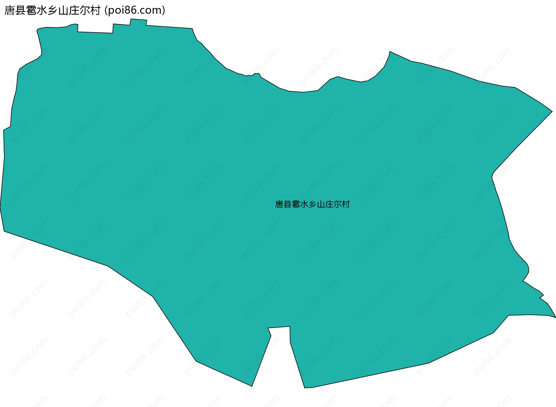 唐县雹水乡山庄尔村边界地图