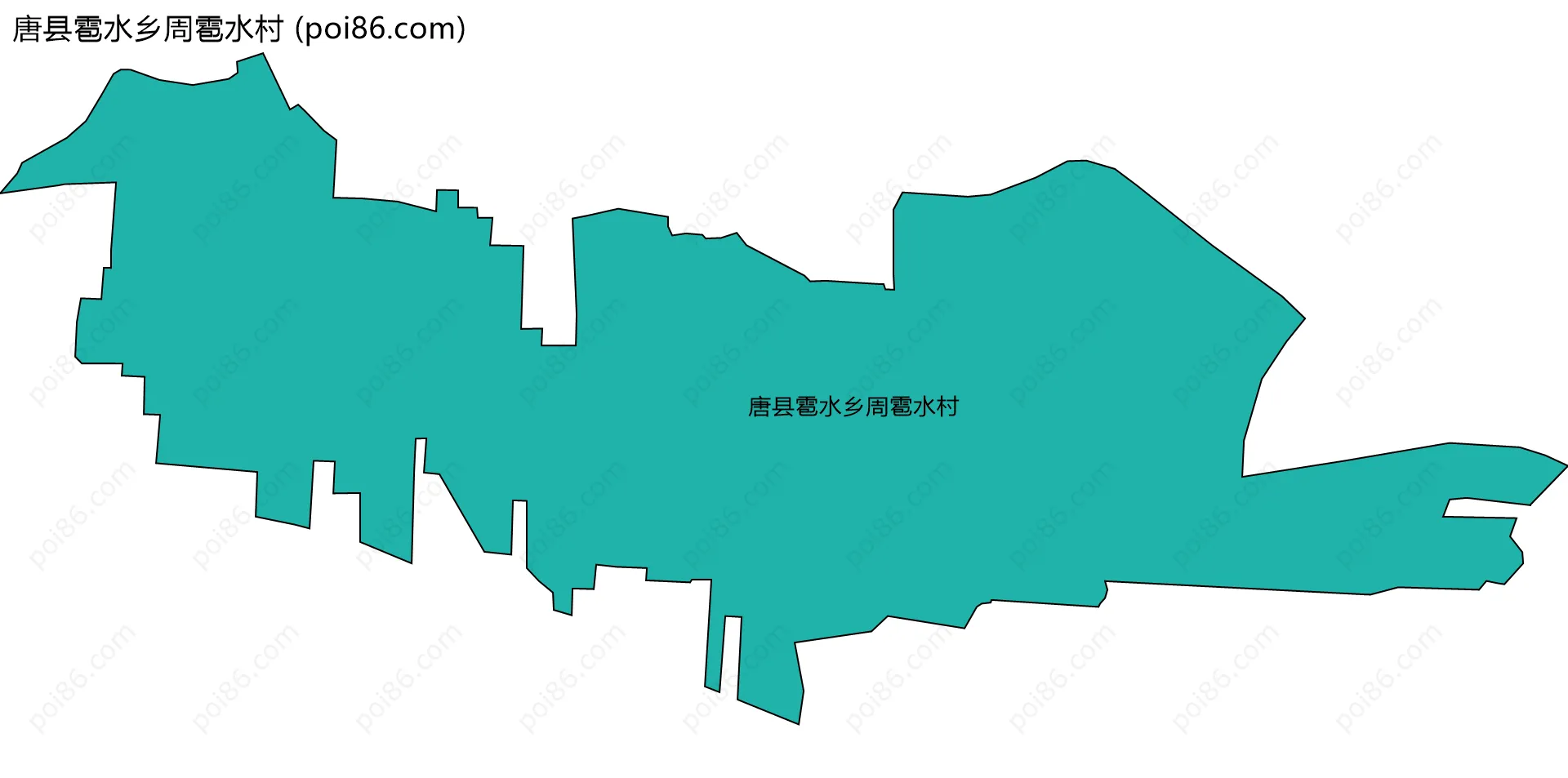 唐县雹水乡周雹水村边界地图