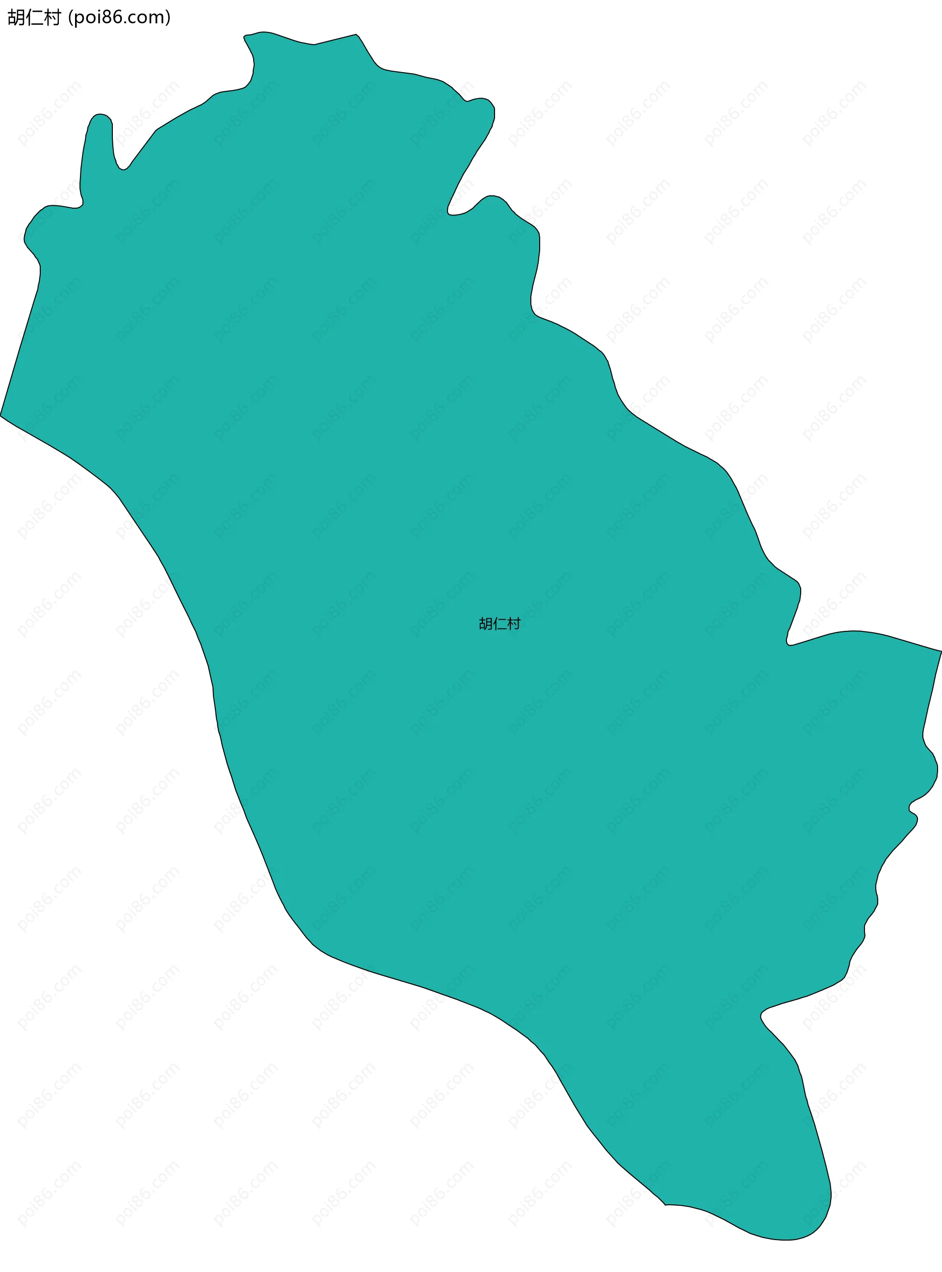 胡仁村边界地图