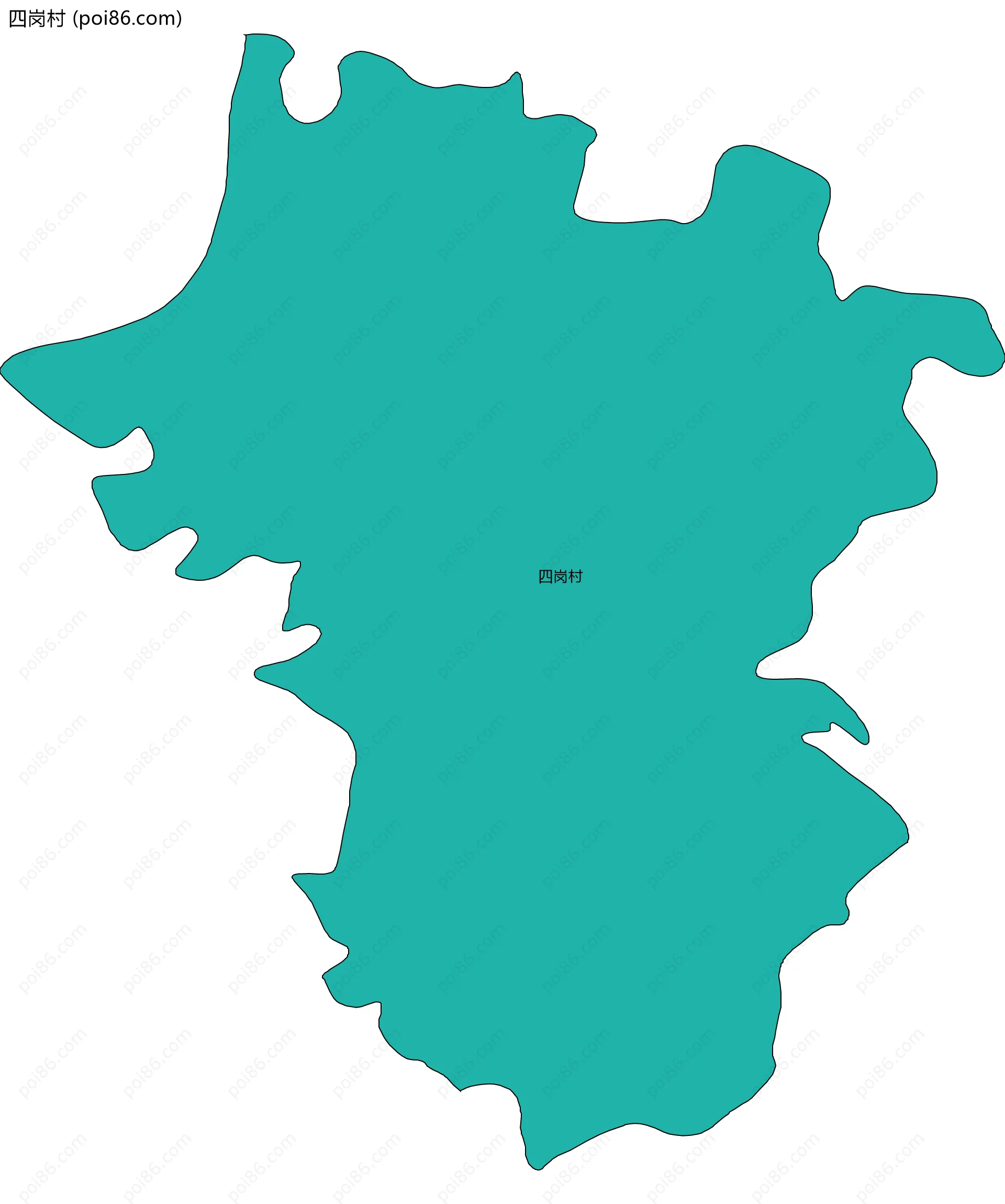 四岗村边界地图