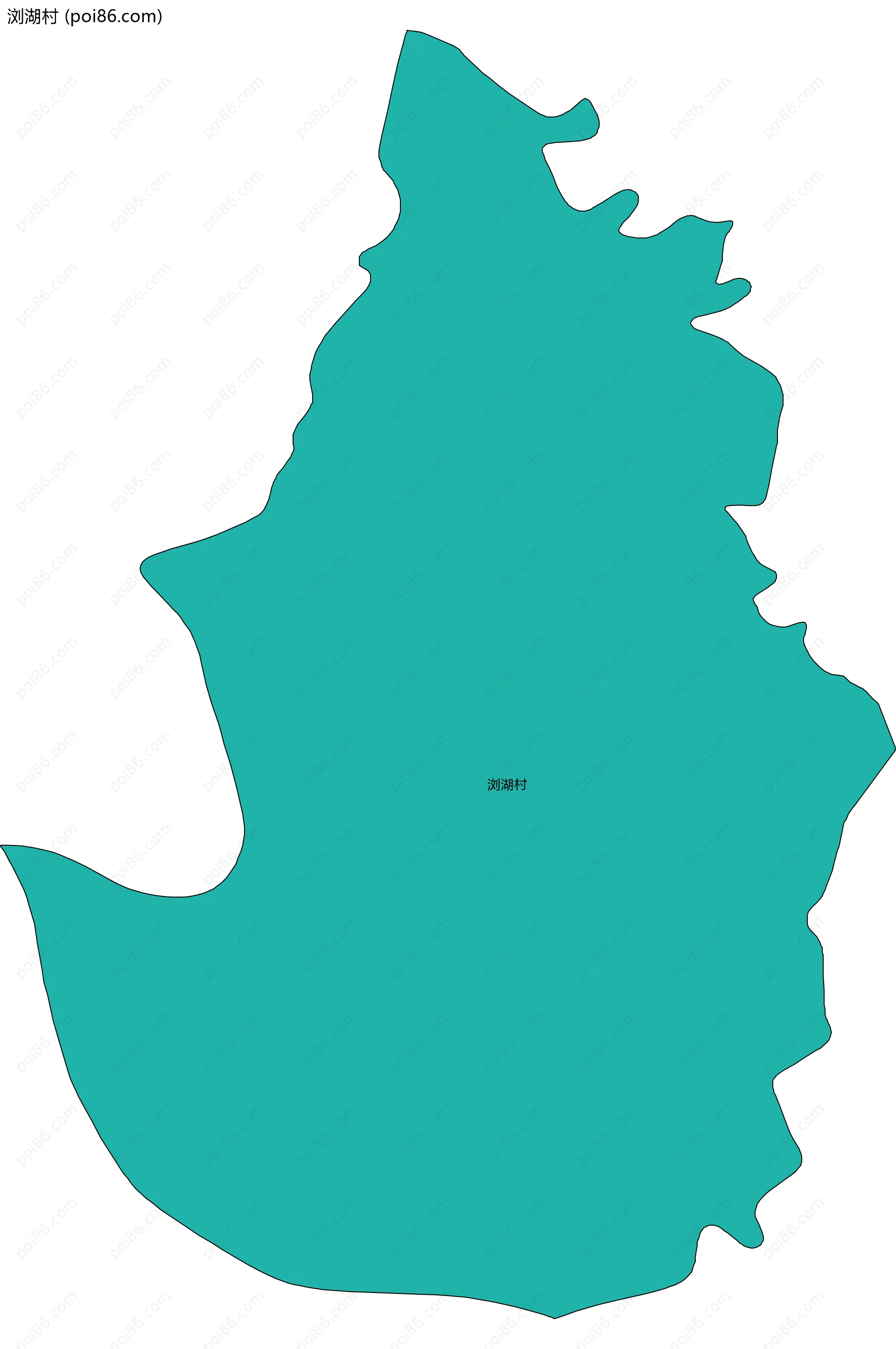 浏湖村边界地图