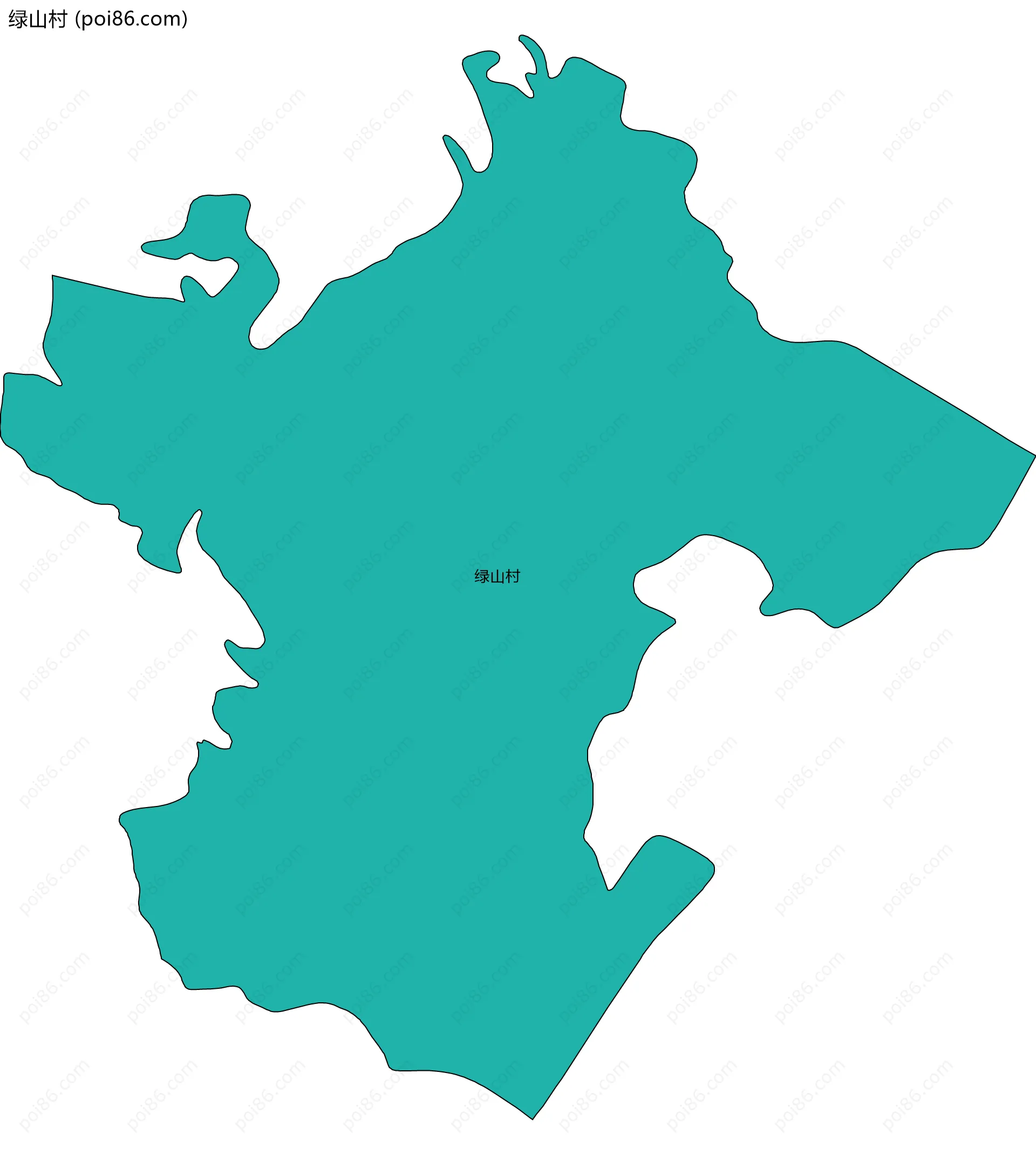 绿山村边界地图