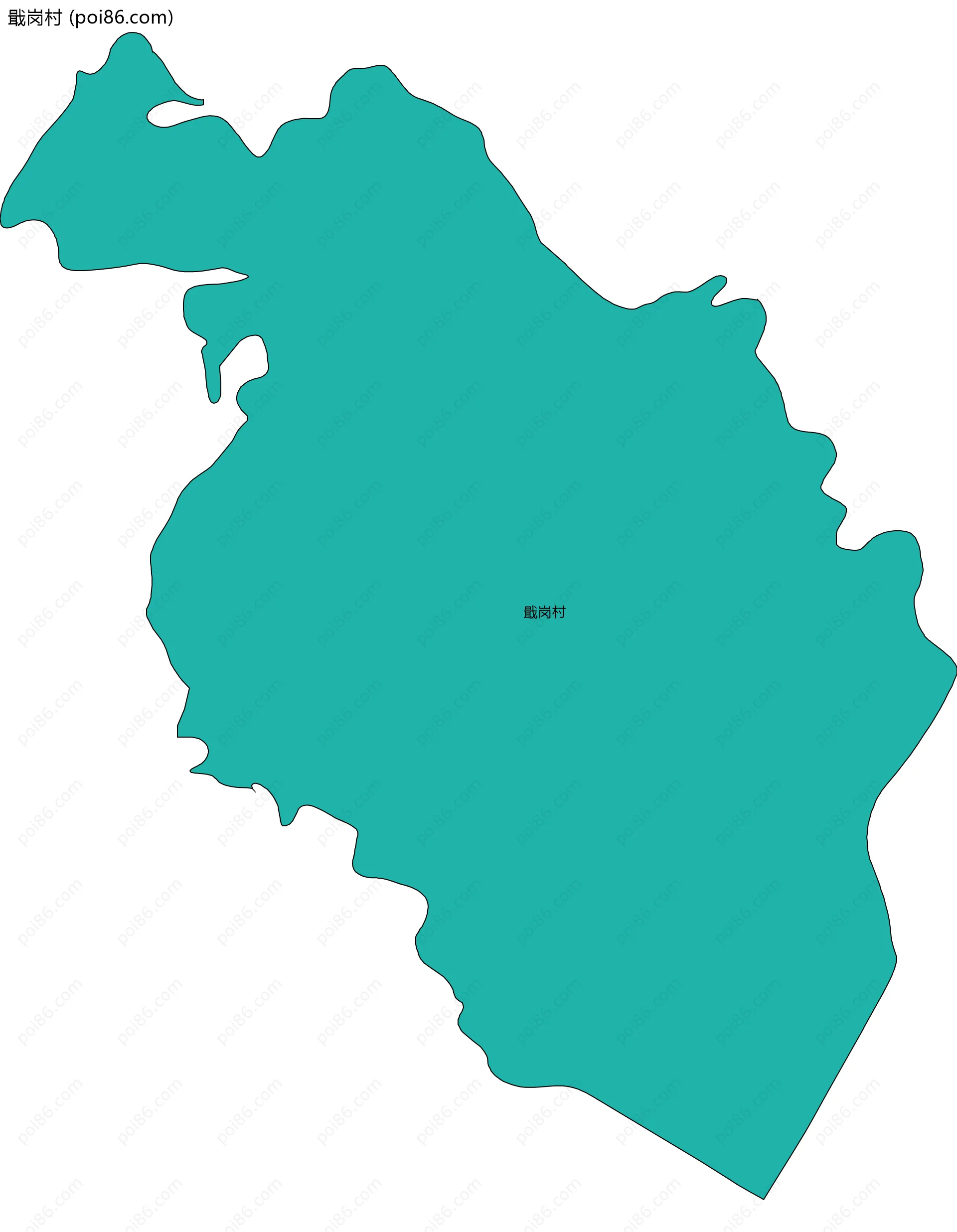 戢岗村边界地图