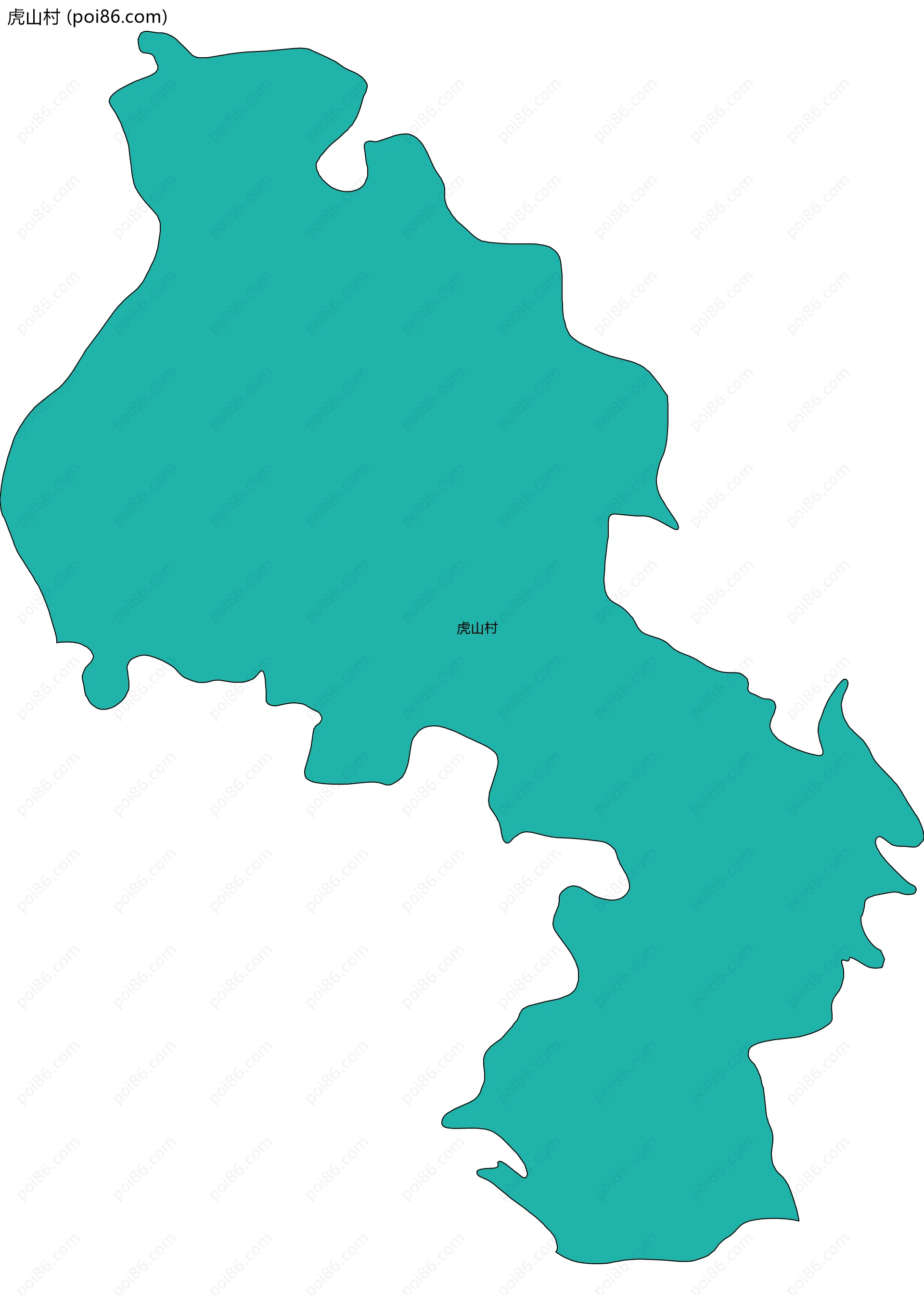 虎山村边界地图