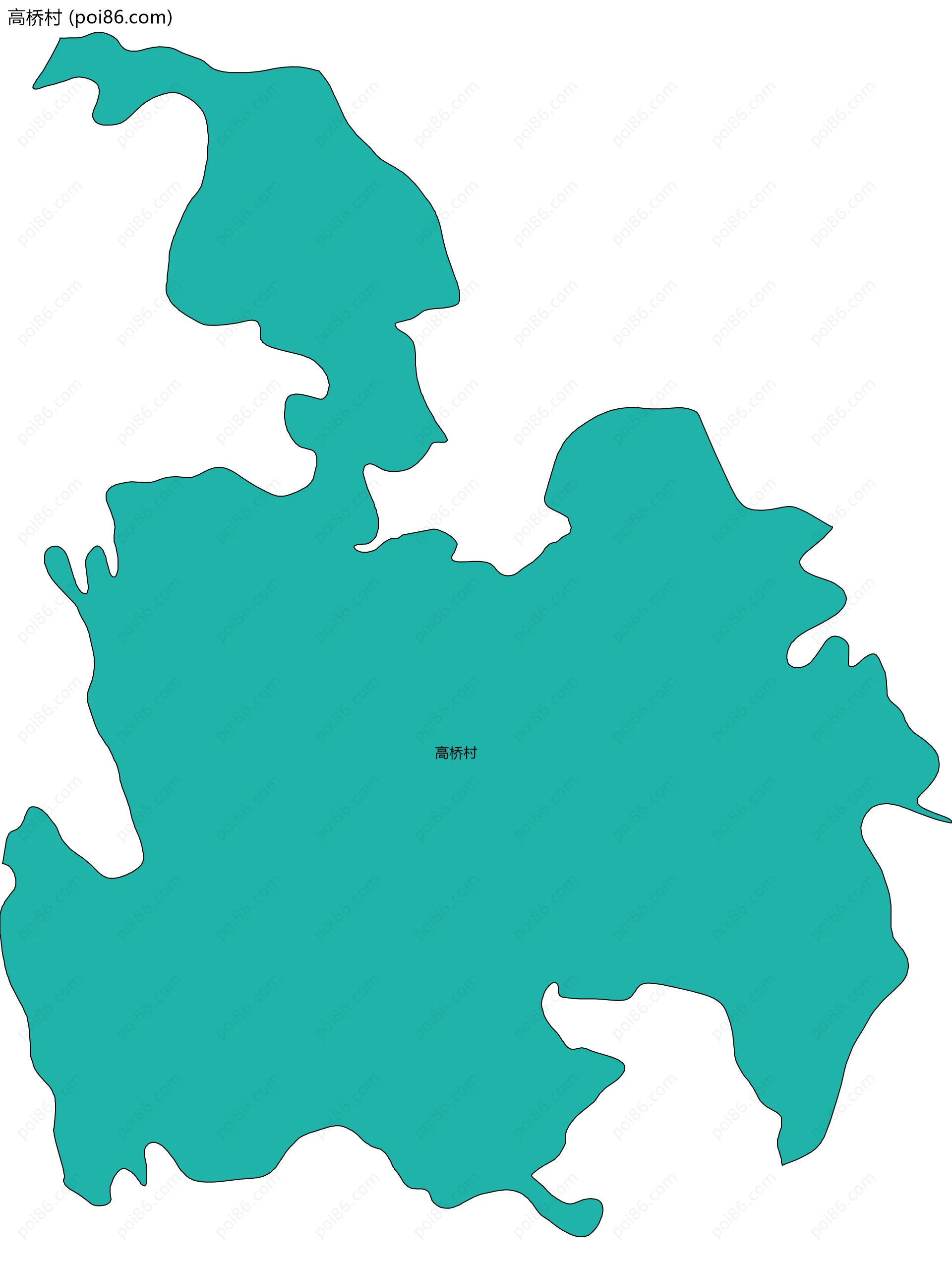 高桥村边界地图